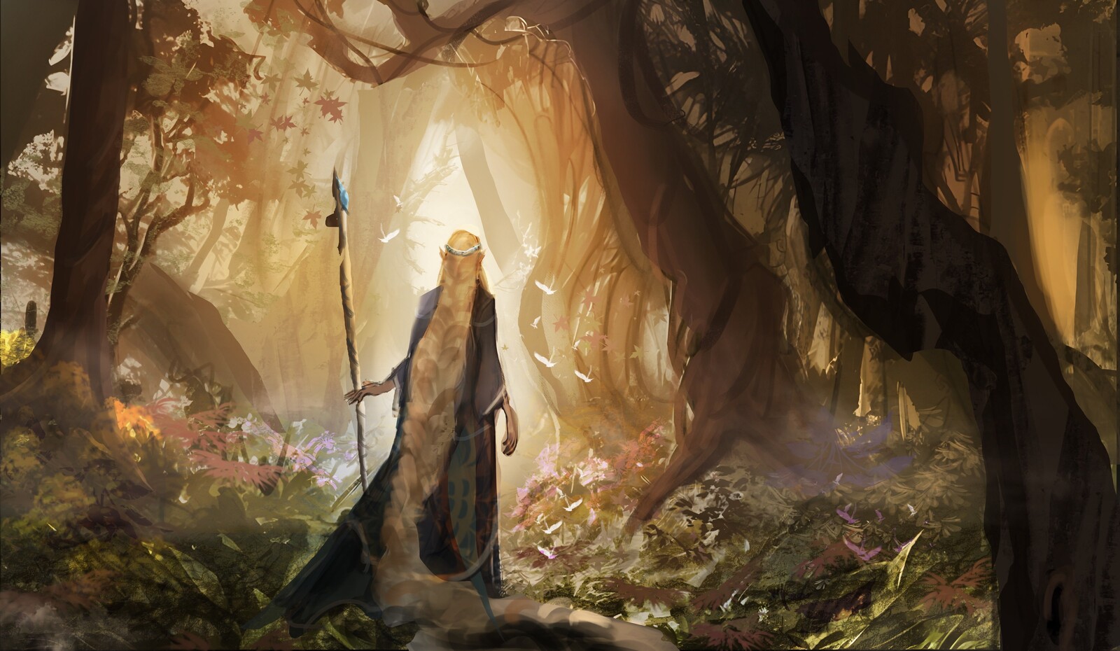 Galadriel forest Cover commission LOTR Story