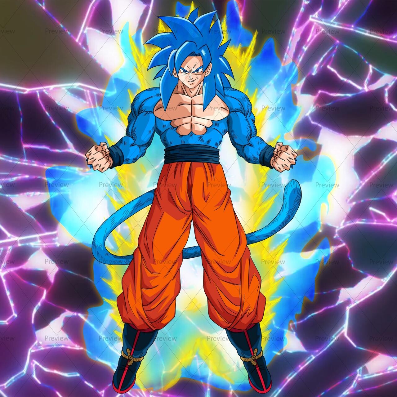 ArtStation - Goku fantasy fusion screening 2d art