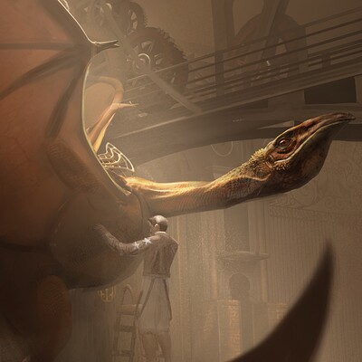 Steampunk Dragon and Stable