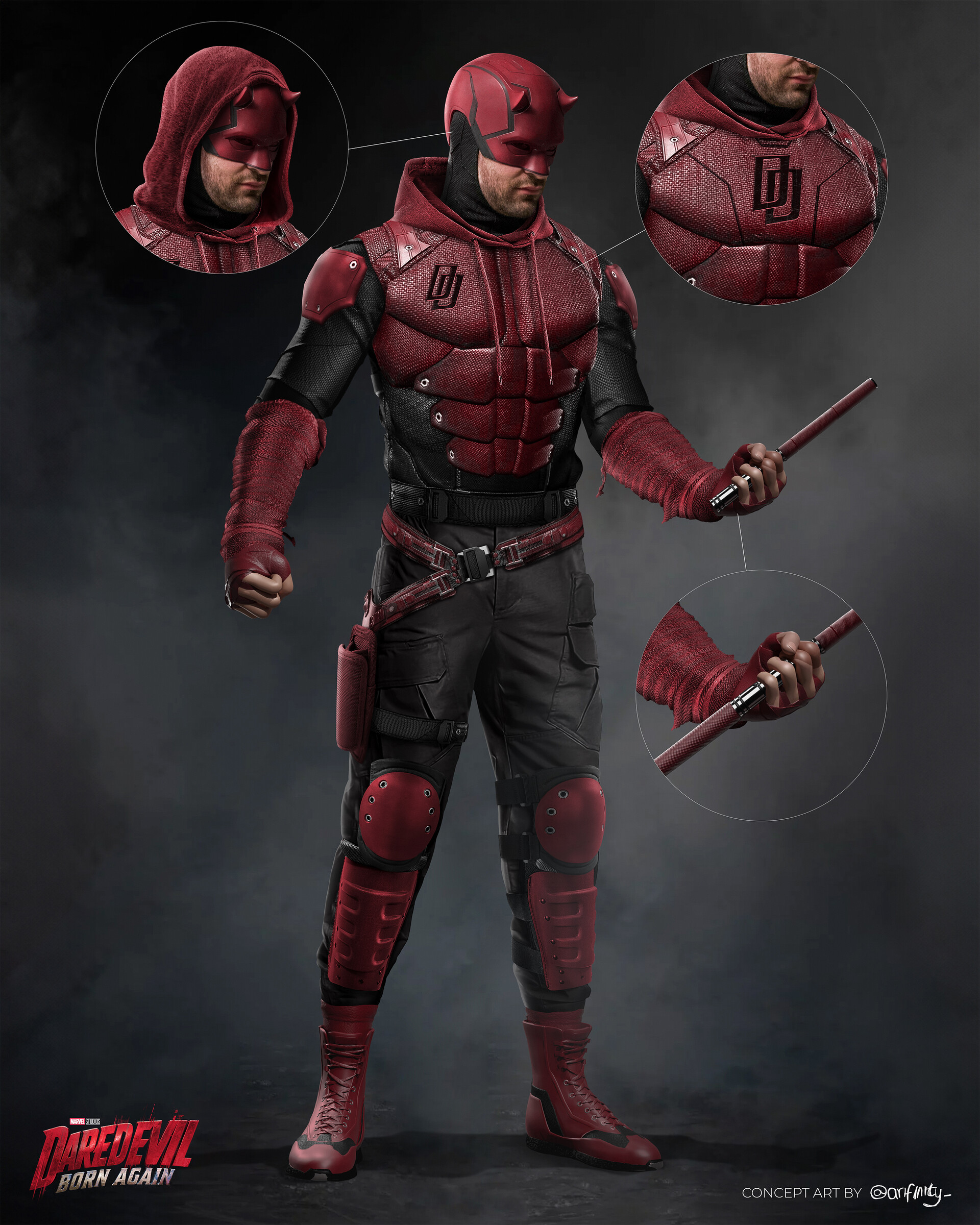 ArtStation Daredevil: Born Again Daredevil Suit Concept