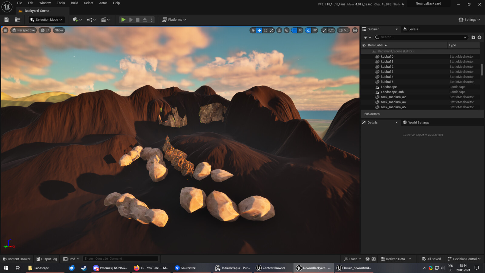 Landscape setup