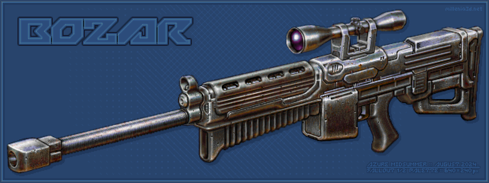 Fallout "Bozar" pixel art, Fallout 1/2 palette