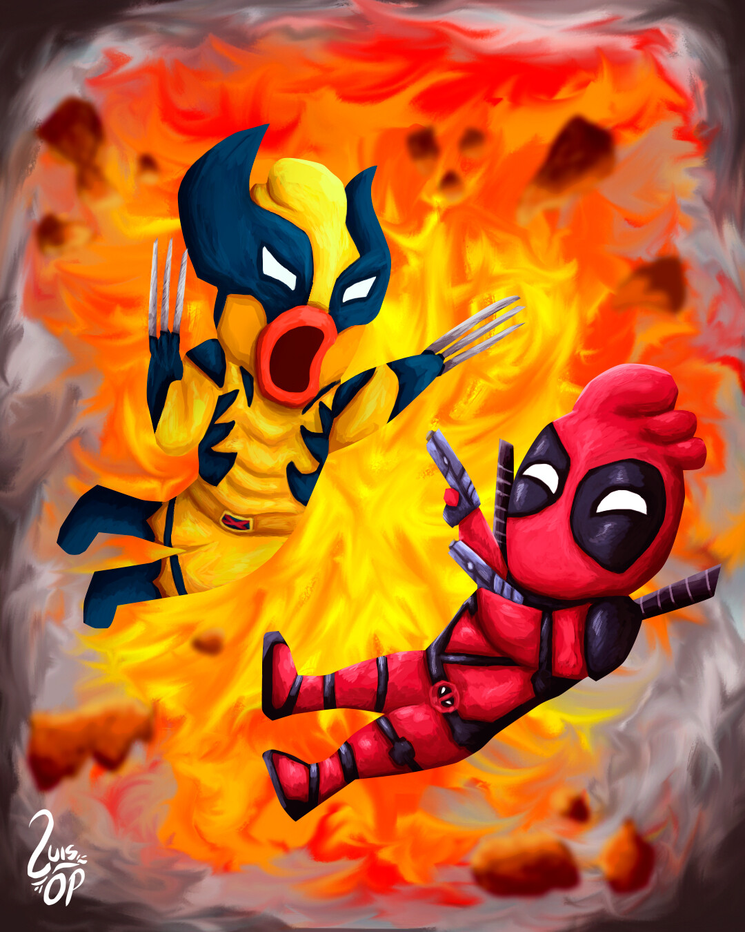 ArtStation - CHICKEN DEADPOOL & WOLVERINE