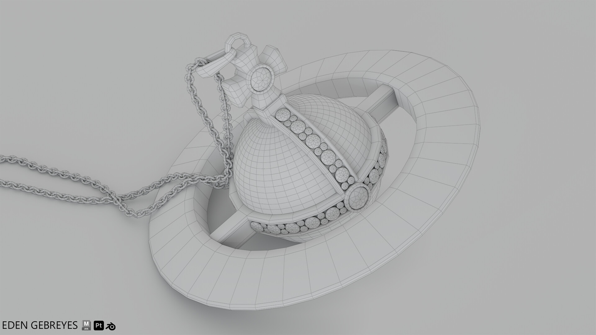 ArtStation - Worn/Clean Vivienne Westwood Orb Necklace - 3D
