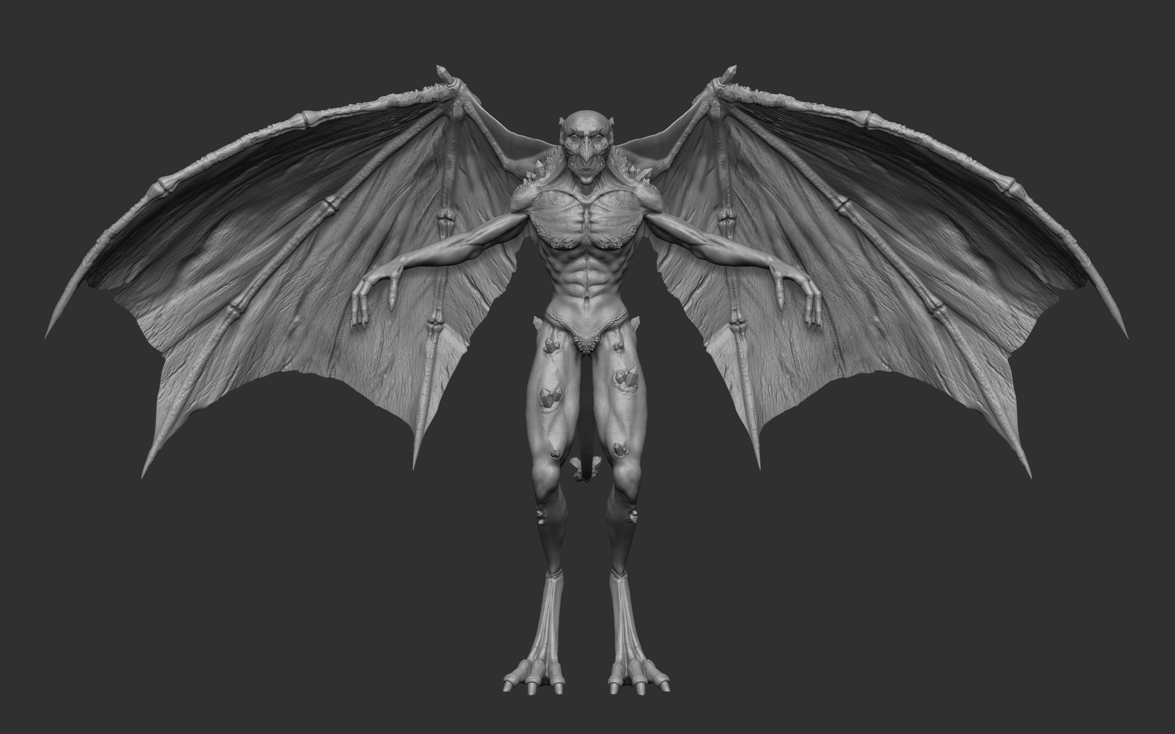 High-Poly Sculpt in ZBrush (Front)