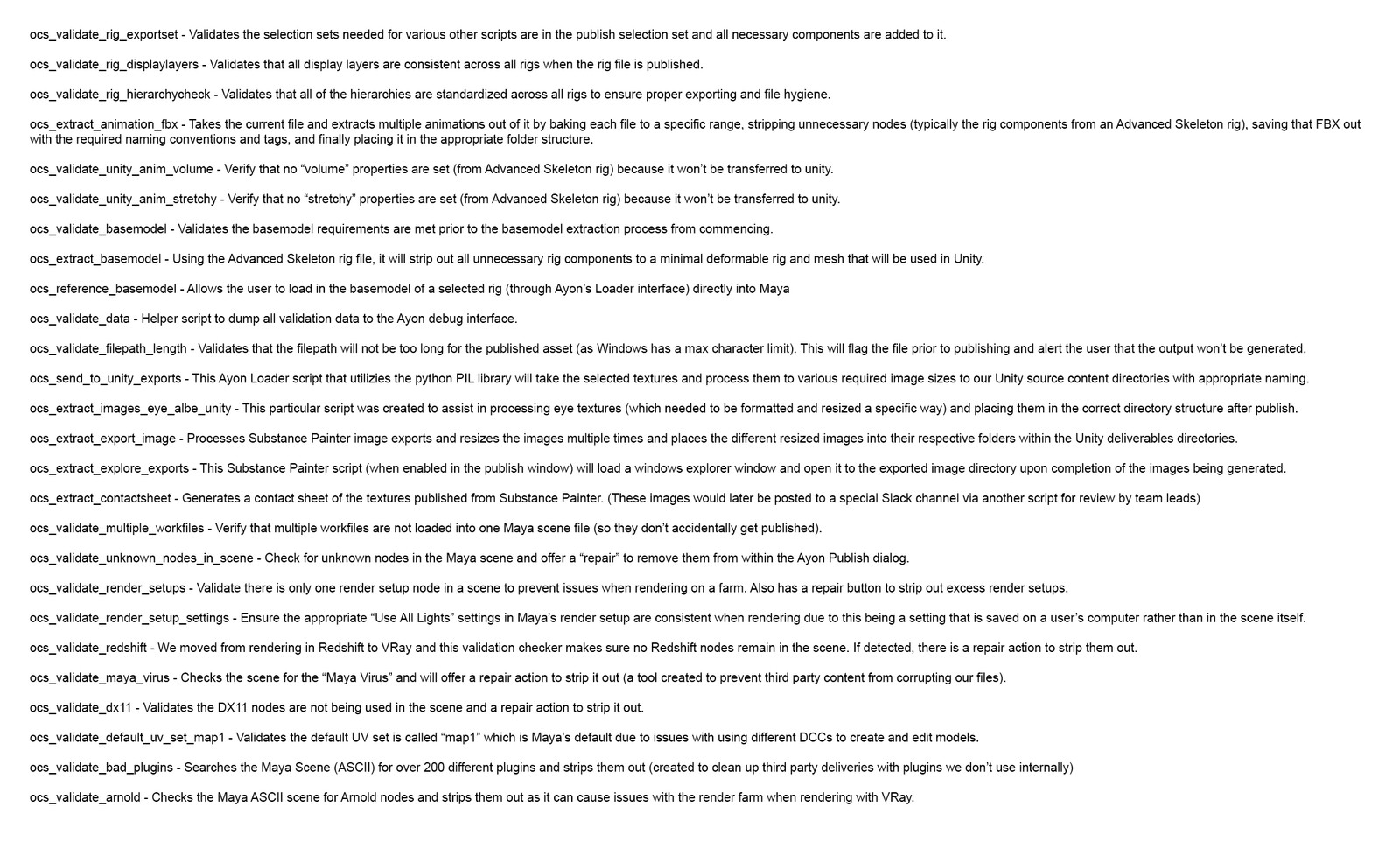 A list of Ayon tools I have created as well as descriptions. 