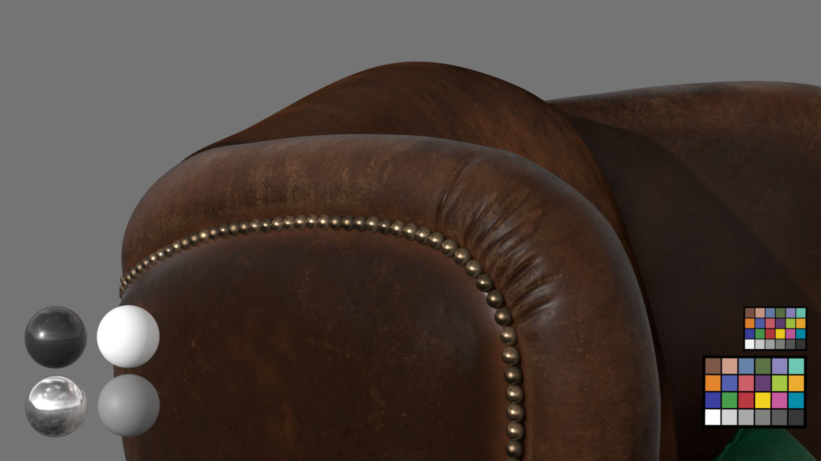 Close-up render of the edge wear