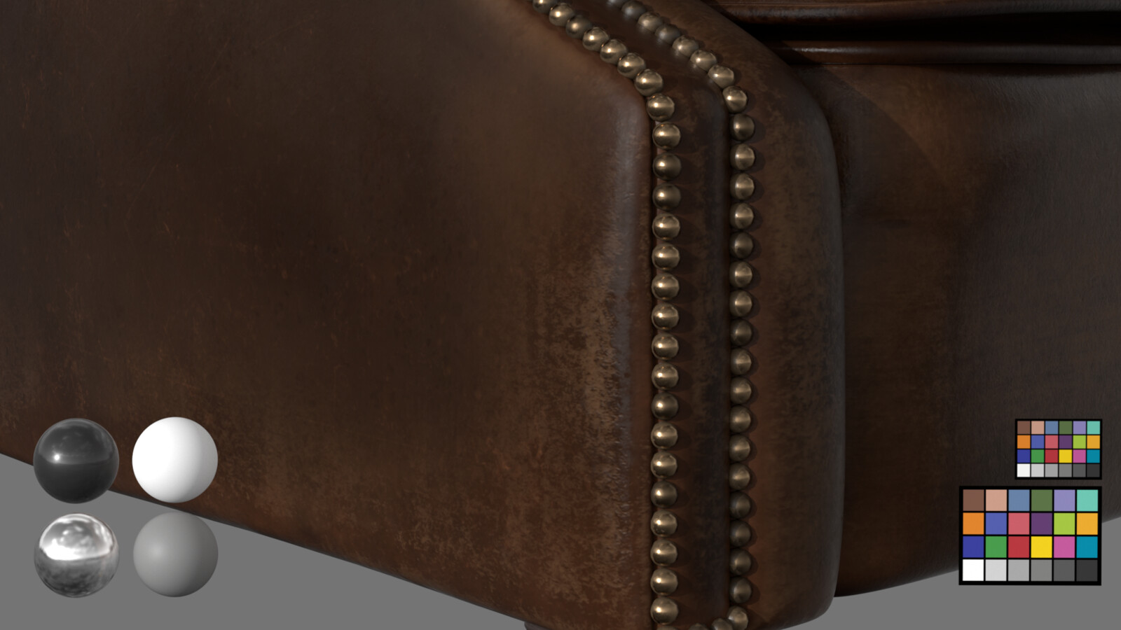 Close-up render of the edge wear