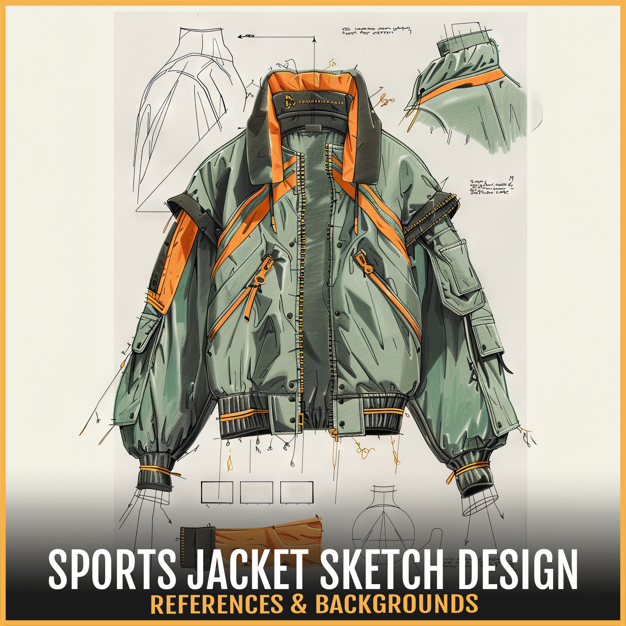 ArtStation 404 Sports Jacket sketch Design