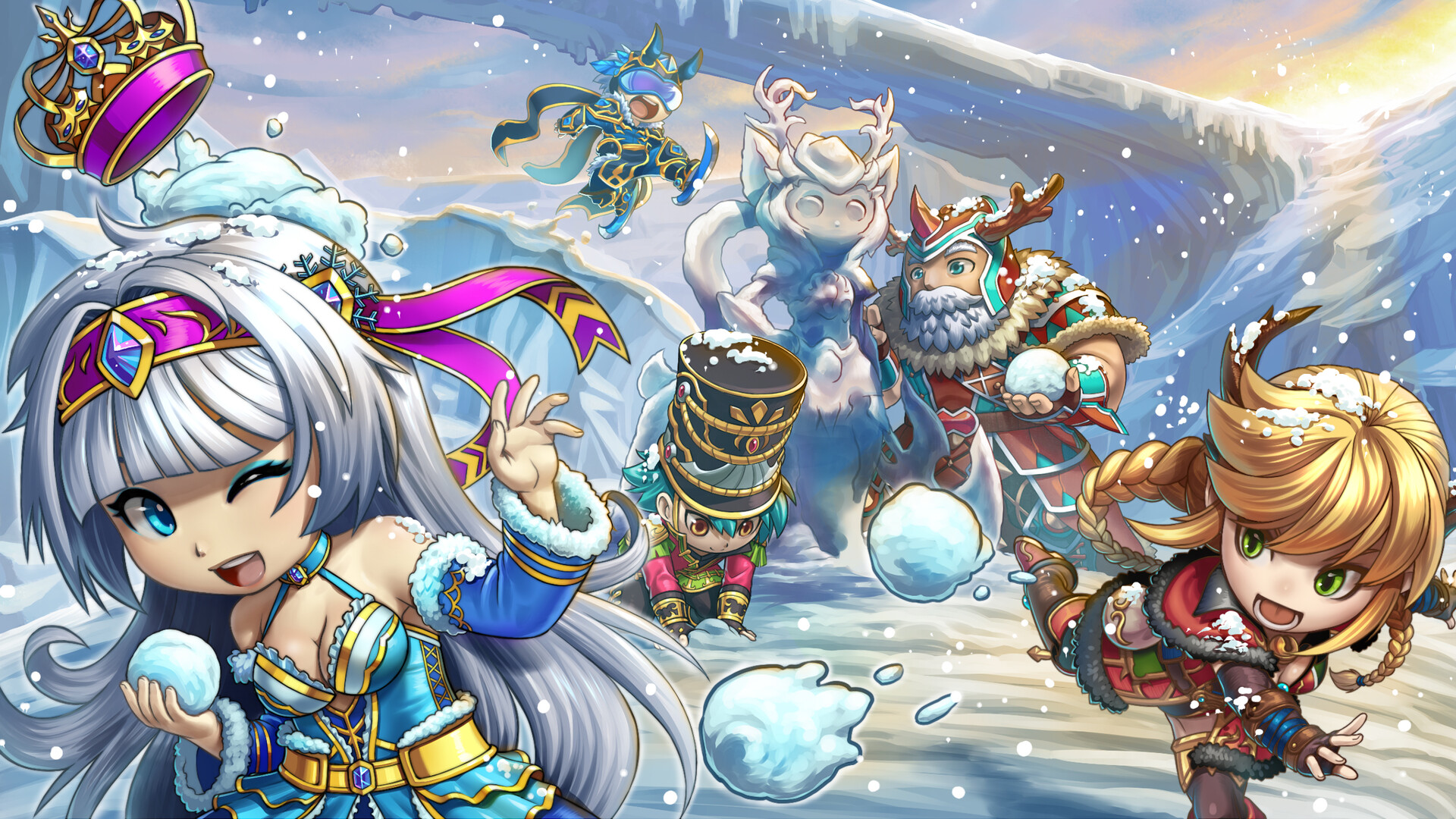 ArtStation - Brave Frontier Christmas Poster, image size:1920x1080