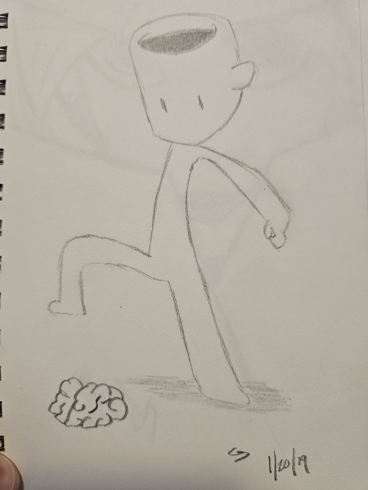 Caleb Stroman's original sketch.