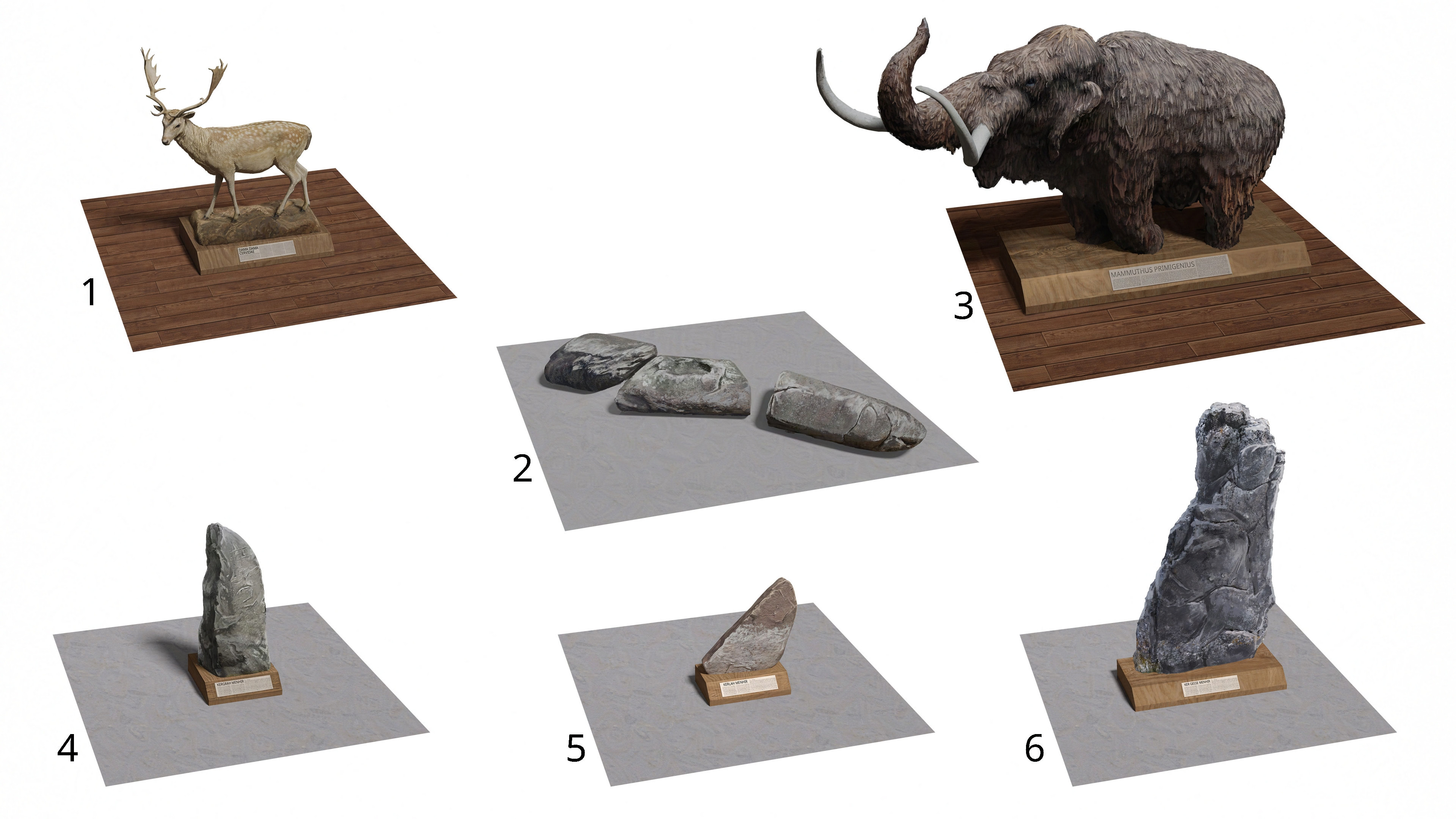 Menhirs and Taxidermy animals