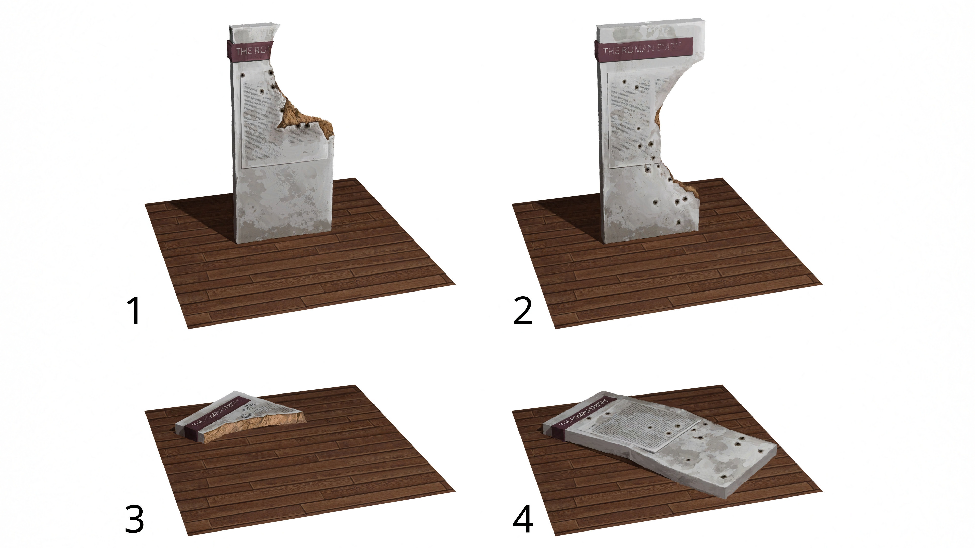Roman part destroyed panels