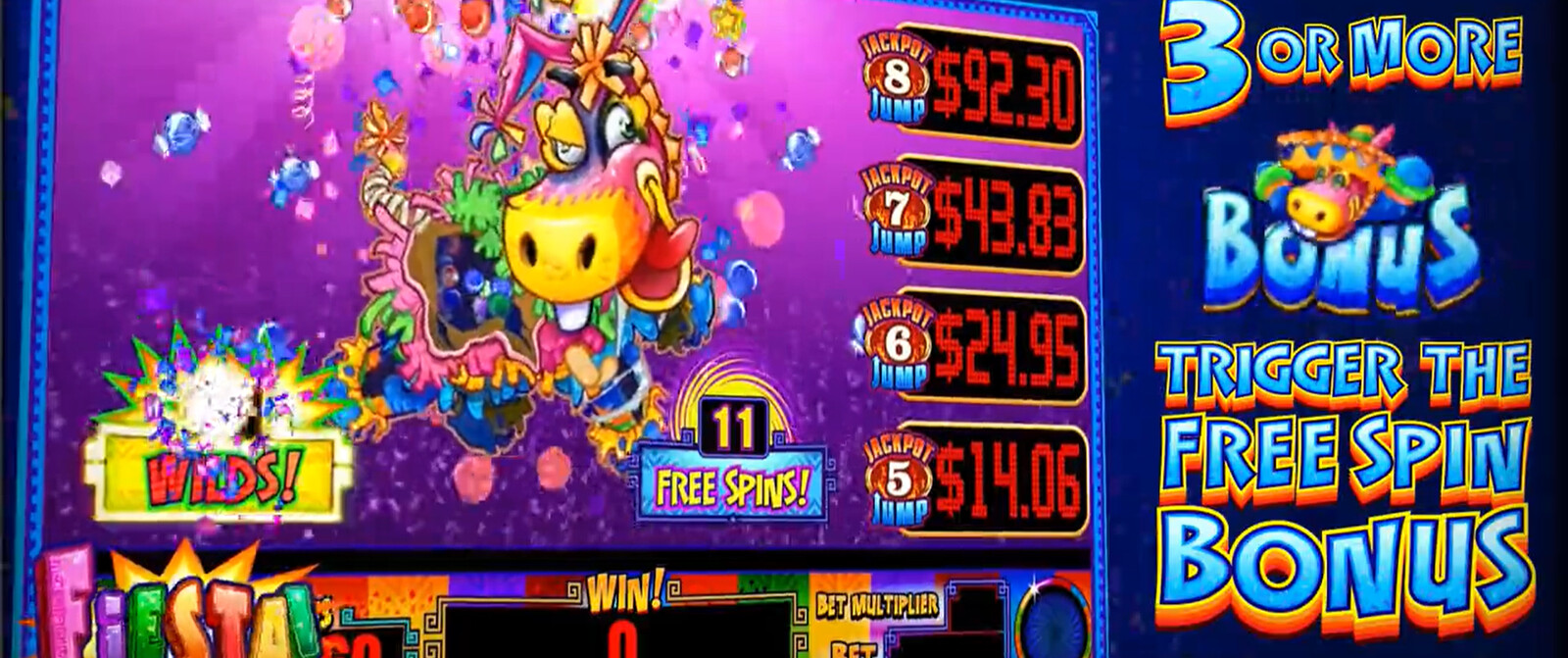 Original piñata bonus screen (property of Everi Games)