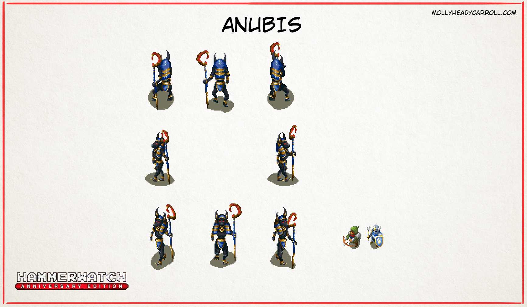 Boss redesign and animation for "Hammerwatch Anniversary Edition".
Commissioned by Crackshell Games
(https://www.crackshell.dk/)

© 2023