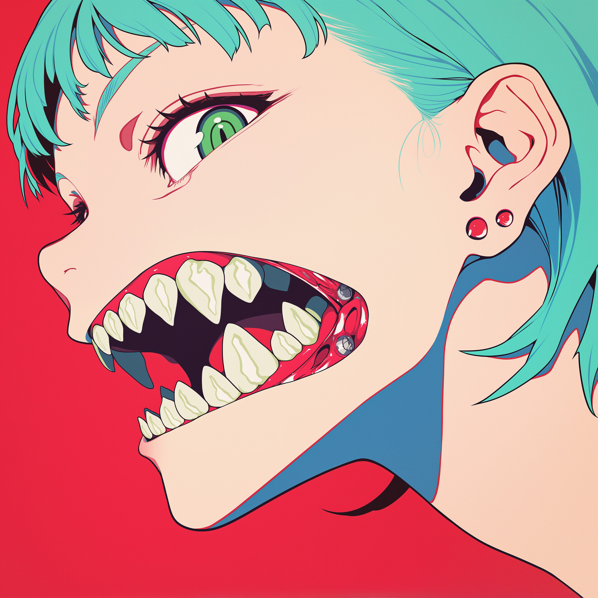 Artem Rusetskiy - 毒々しい色彩の明るく渋いサイバーパンクアート。