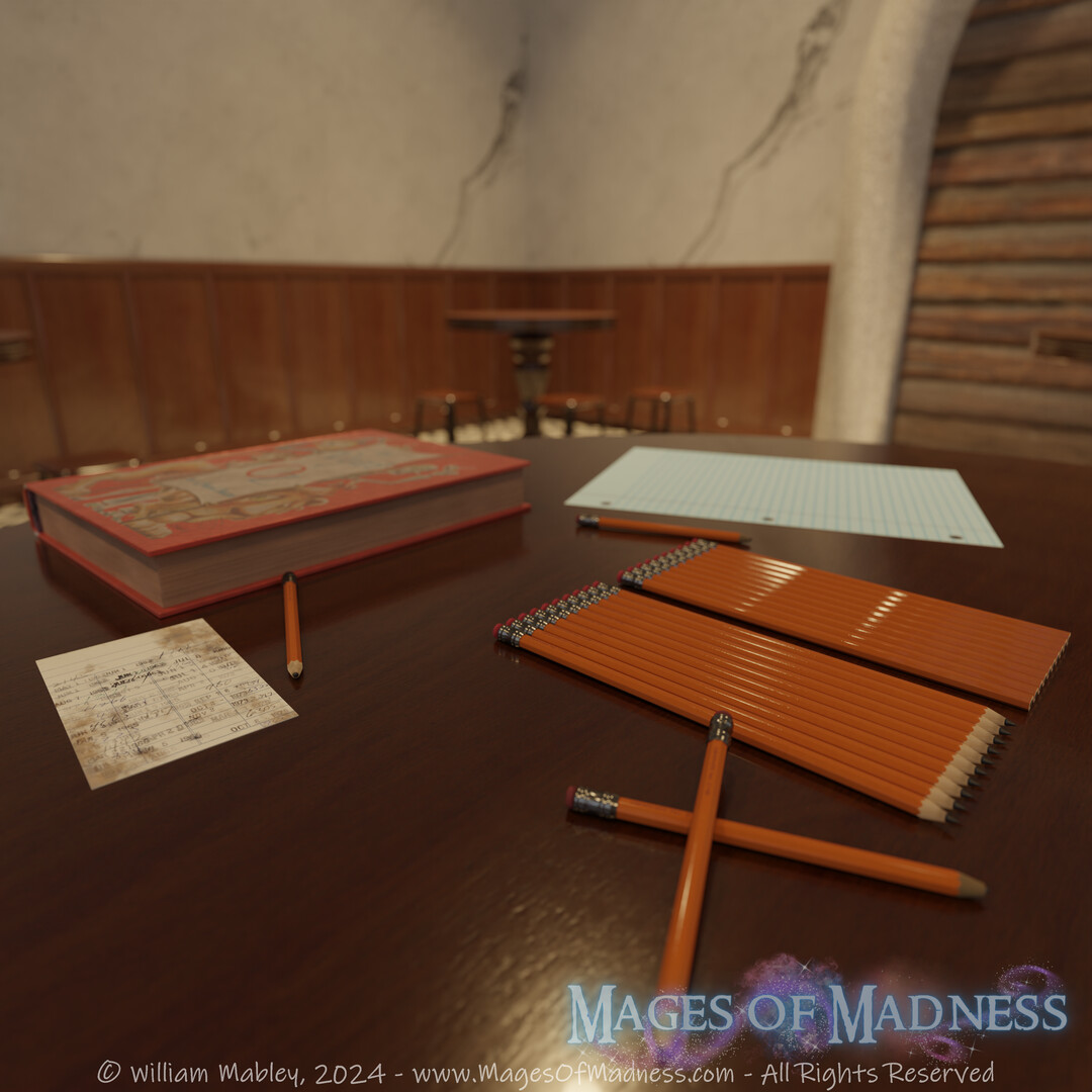 Rough Cafe Area - All models were custom with some textures form Poliigon and the internet for the book cover and the check-out card and paper. 