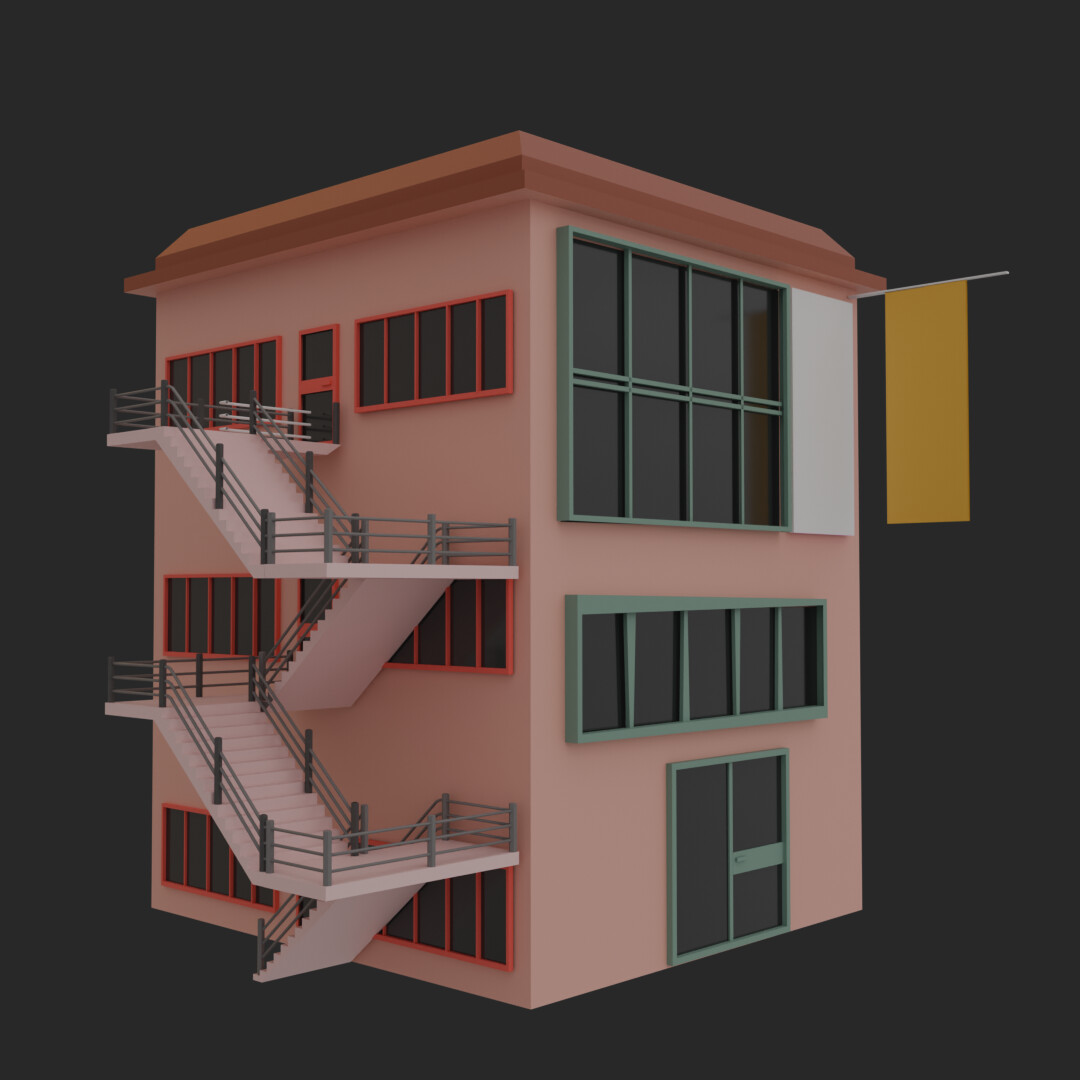 ArtStation - Low Poly Building Model