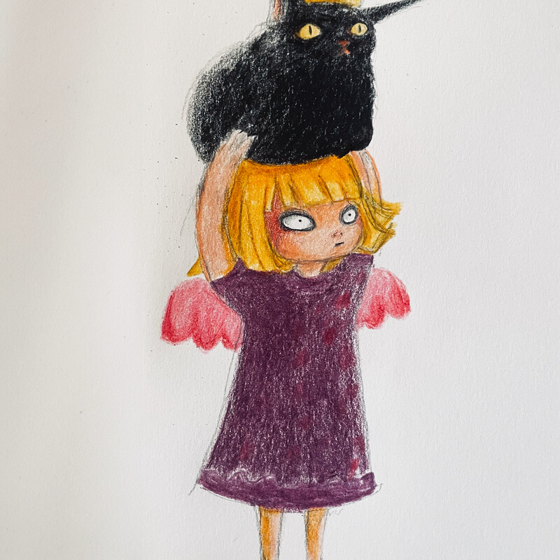 Cat on head