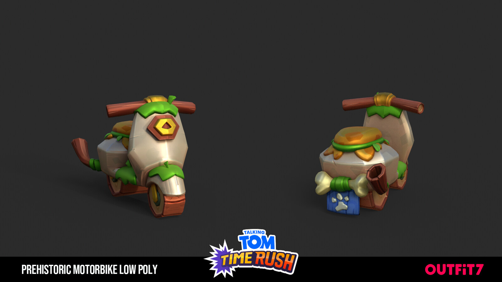 Prehistoric Motorbike Low Poly