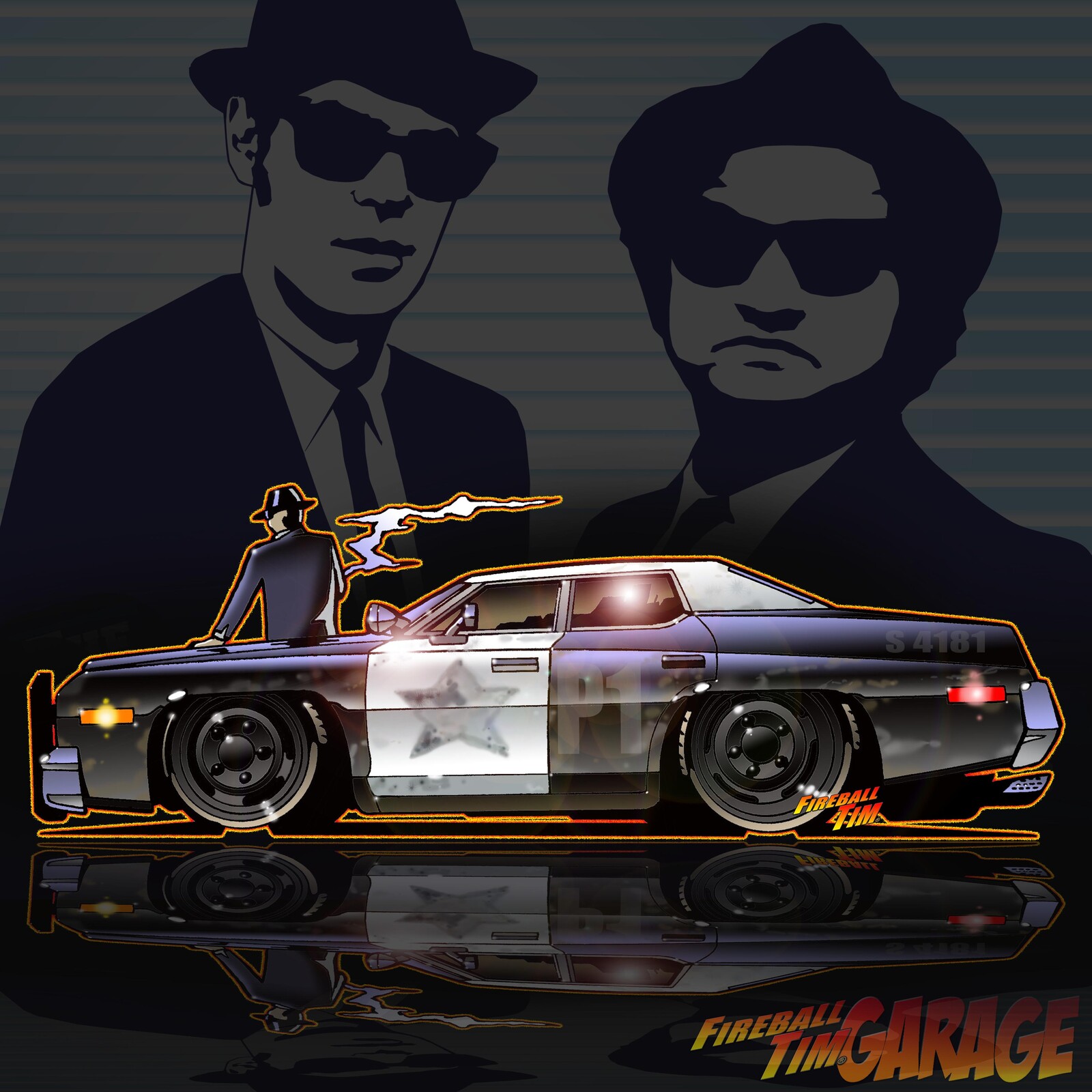 Blues Brothers Bluesmobile Concept Art by Fireball Tim Garage