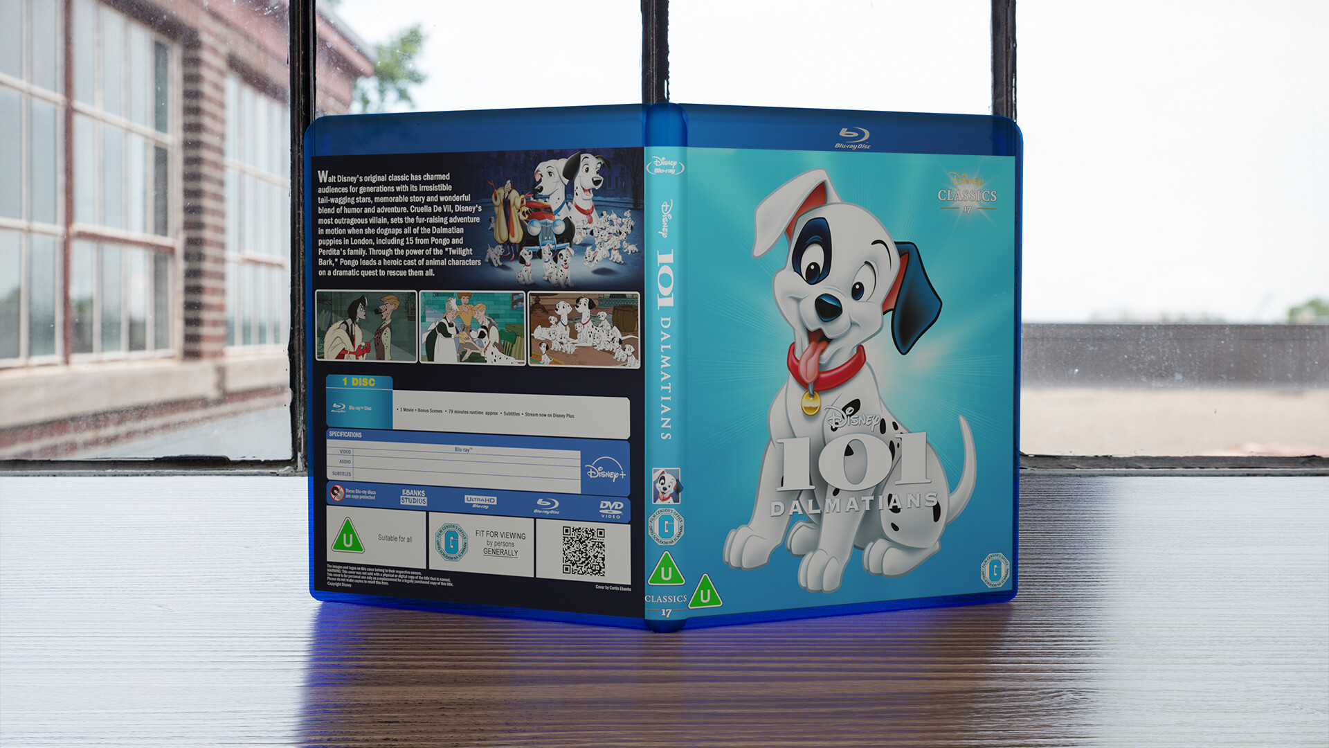 Curtis Ebanks - 101 Dalmatians (1961) Custom Blu-ray Cover, image size:1920x1080