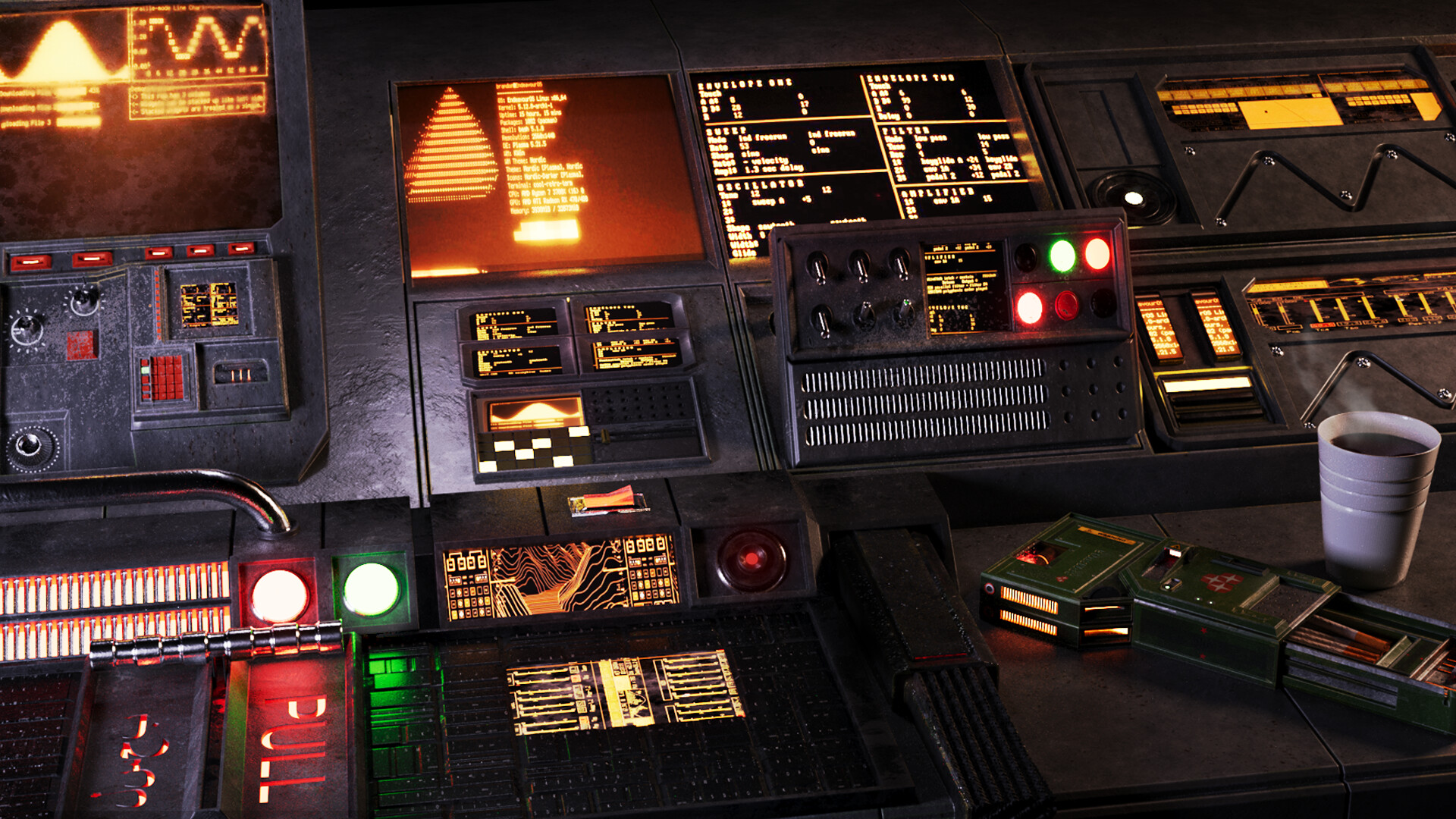 ArtStation - Ship control panel