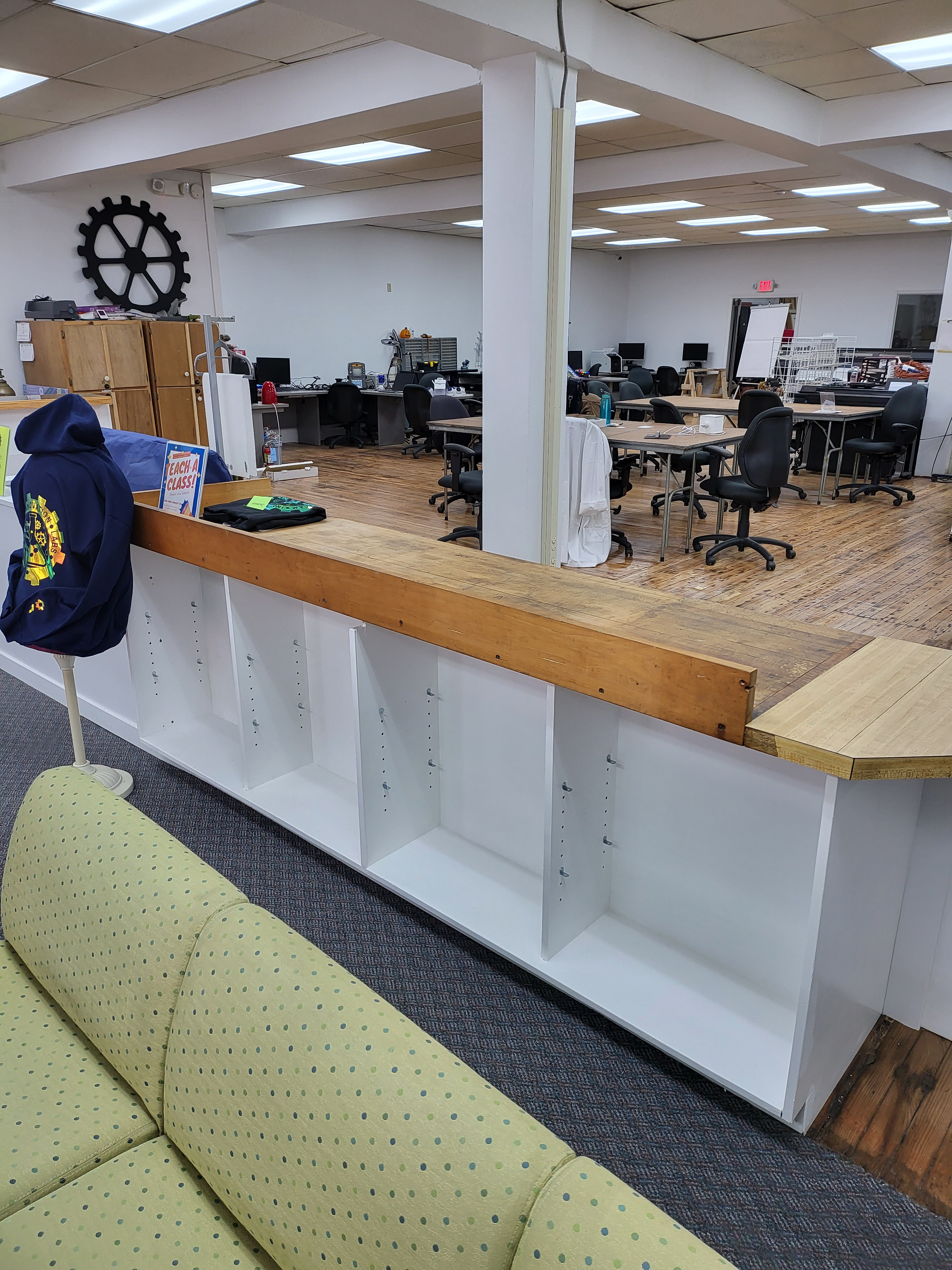 Reference image for the desired physical location of the new station, from which I built the design.