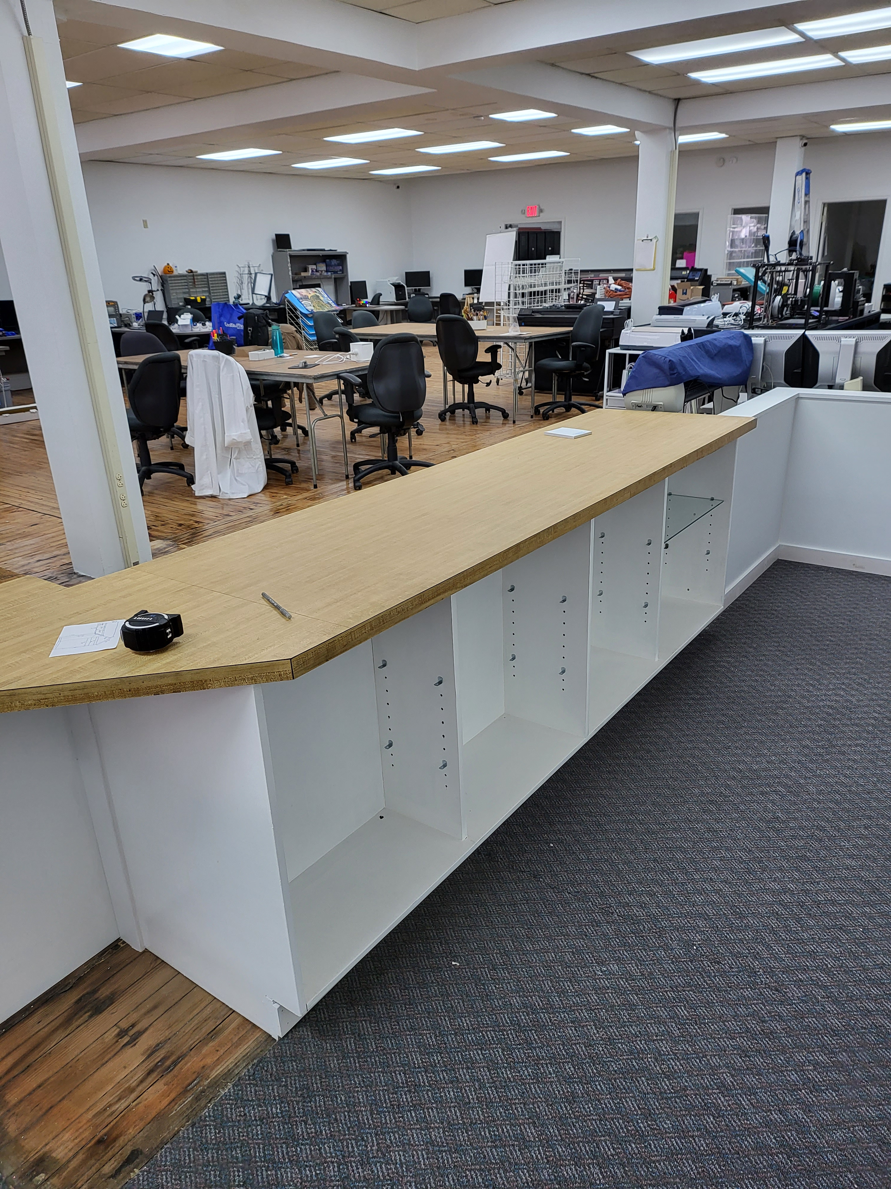 Reference image for the desired physical location of the new station, from which I built the design.