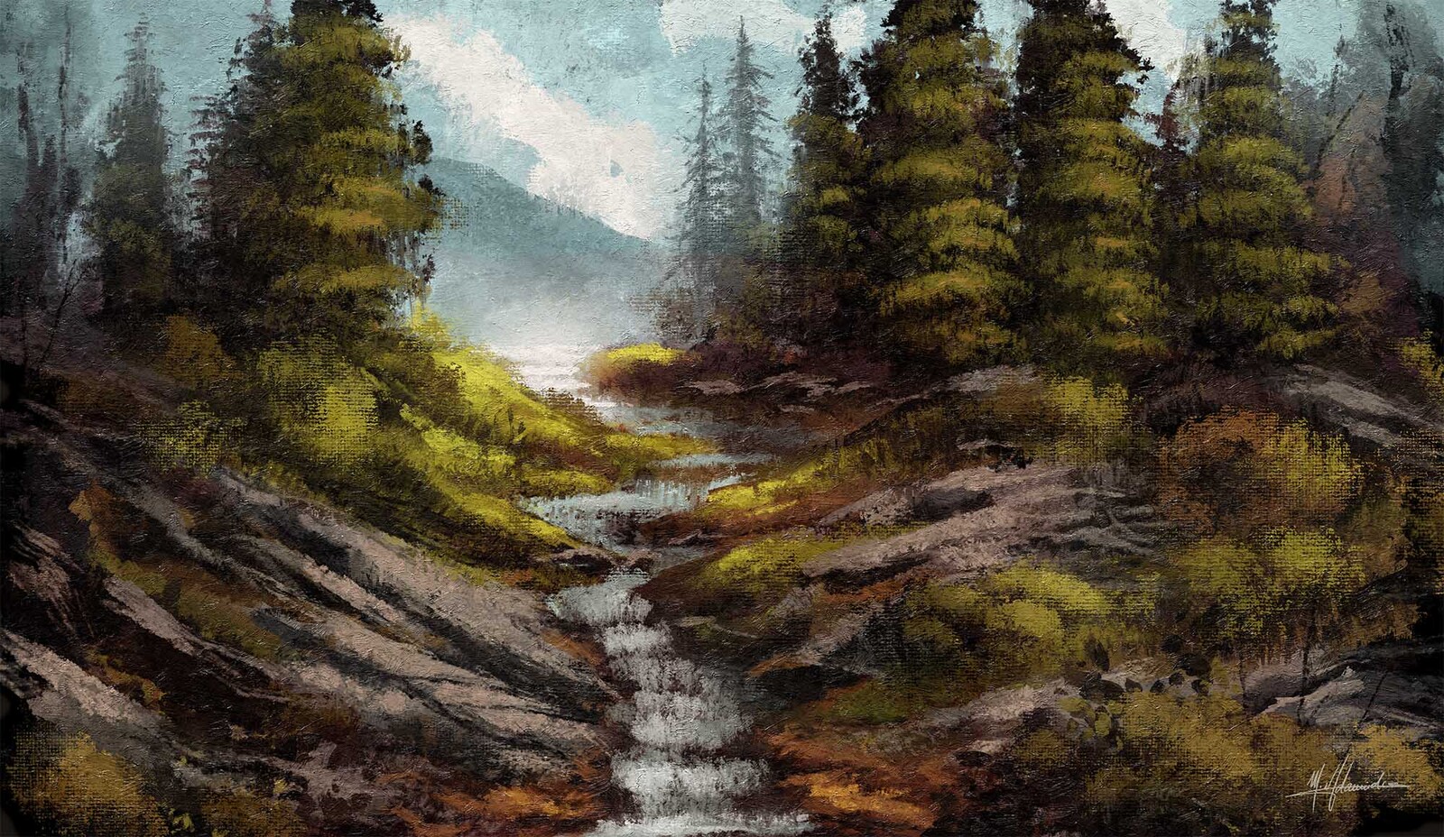 Abandoned Forest - Digital Art Painting