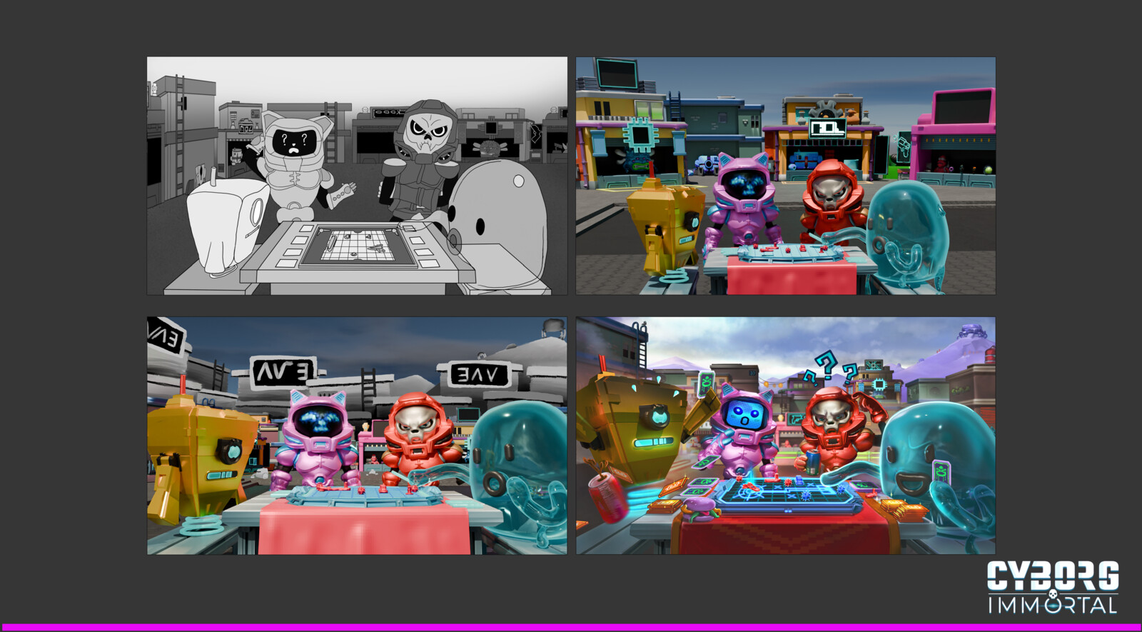 Sketches from the client and photoshop/blender concepts