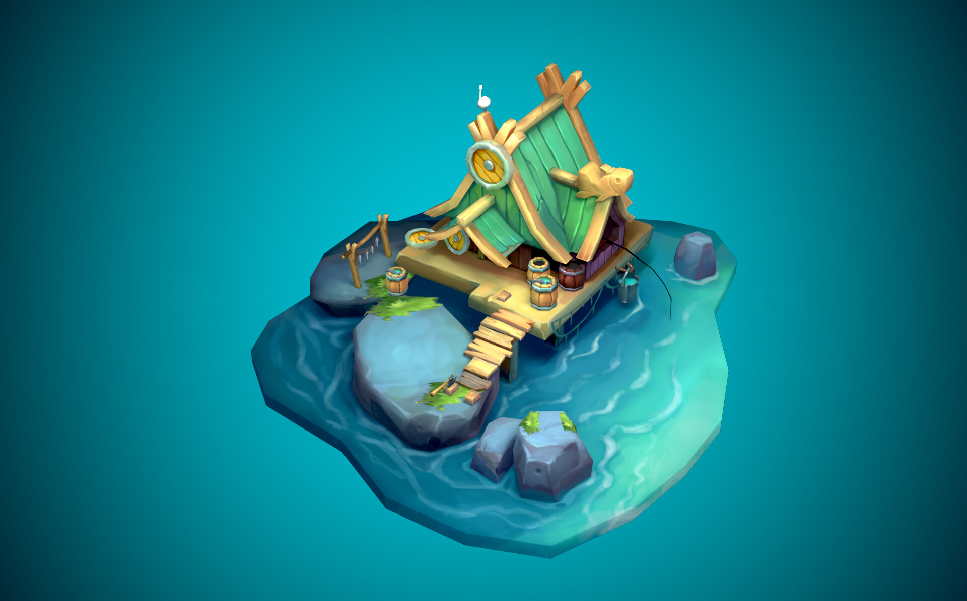 ArtStation Viking House 3d