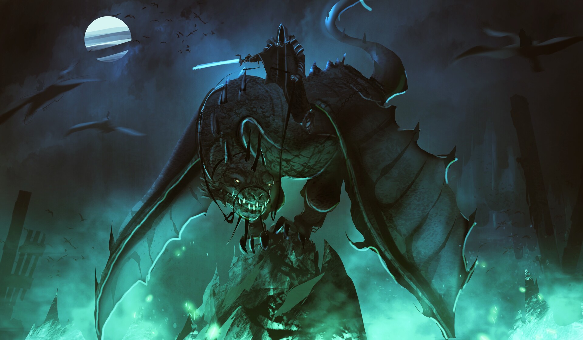 ArtStation - Nazgul rider Lotr Art