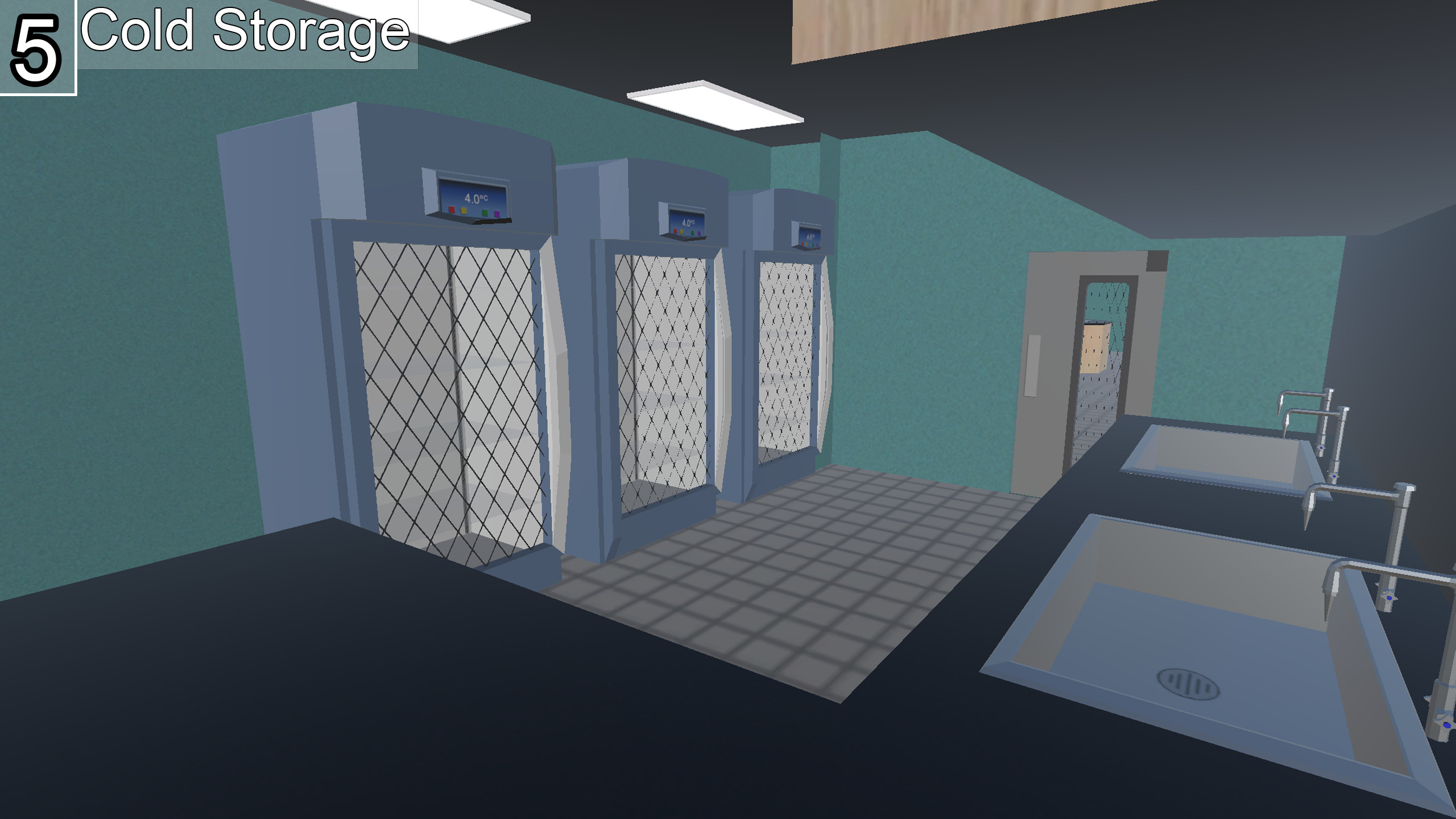Cold Storage: Where live biological  samples are kept for lessons.