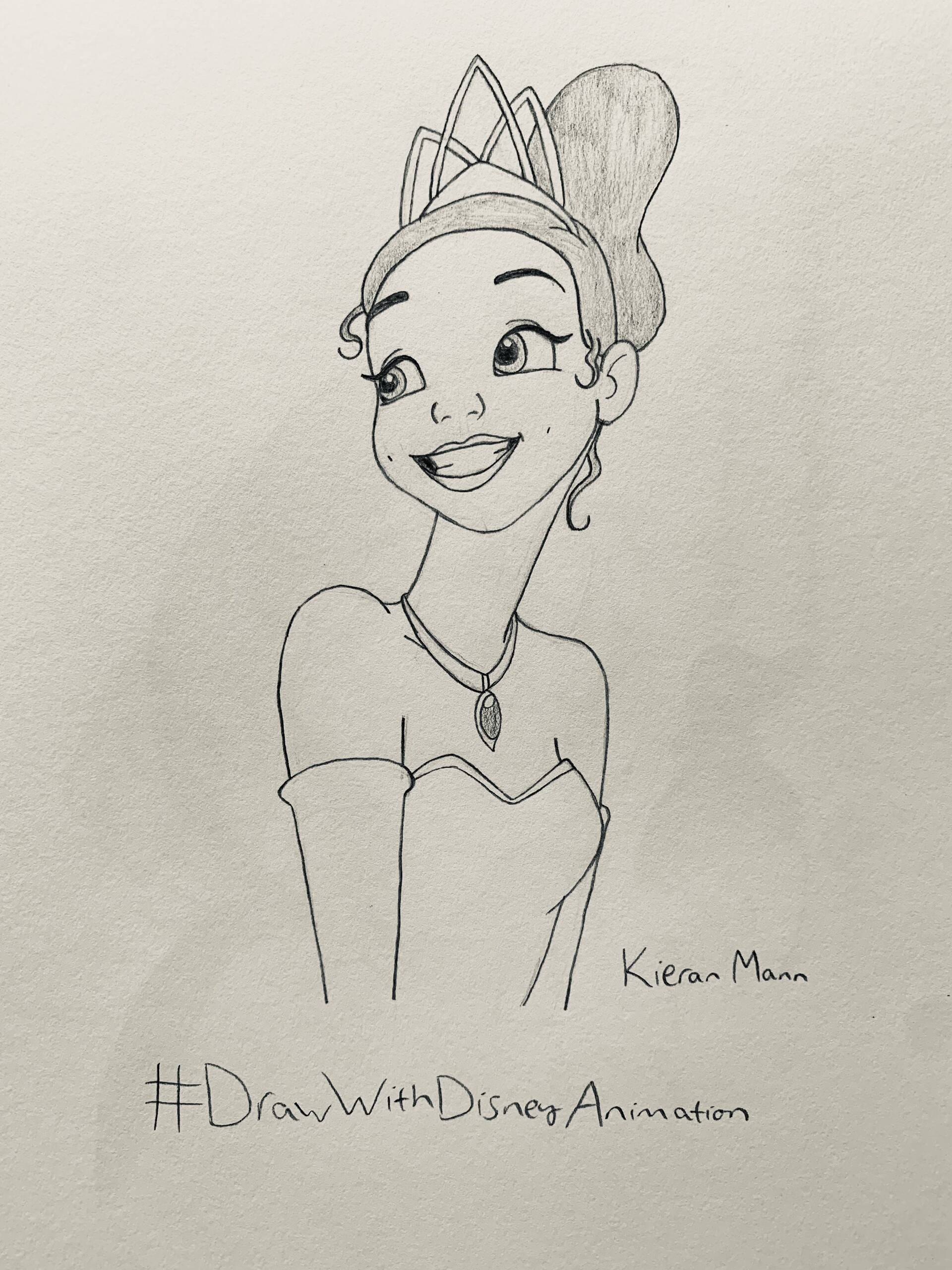 ArtStation - Tiana from “The Princess and the Frog” - Draw With Disney ...