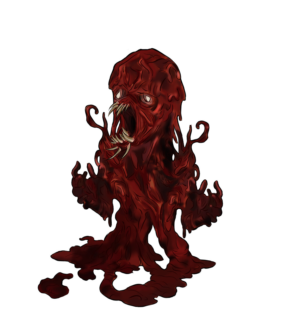ArtStation - Zumbi de Sangue Liquefeito - RPG Token/Miniature, image size:1001x1123