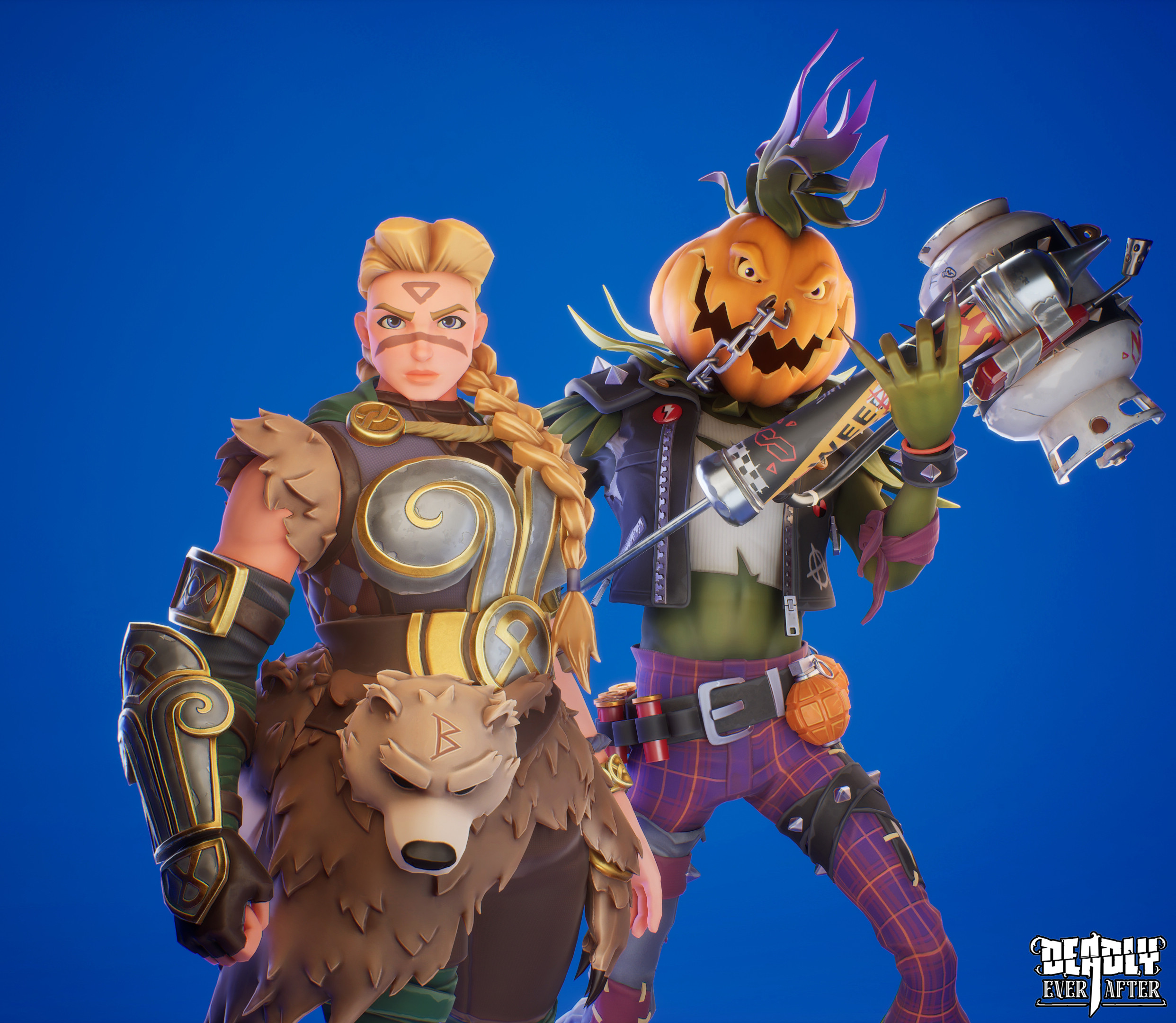 Group image of Goldi and Punk N Eater (created by Alex Pointer) - Rendered in Unreal