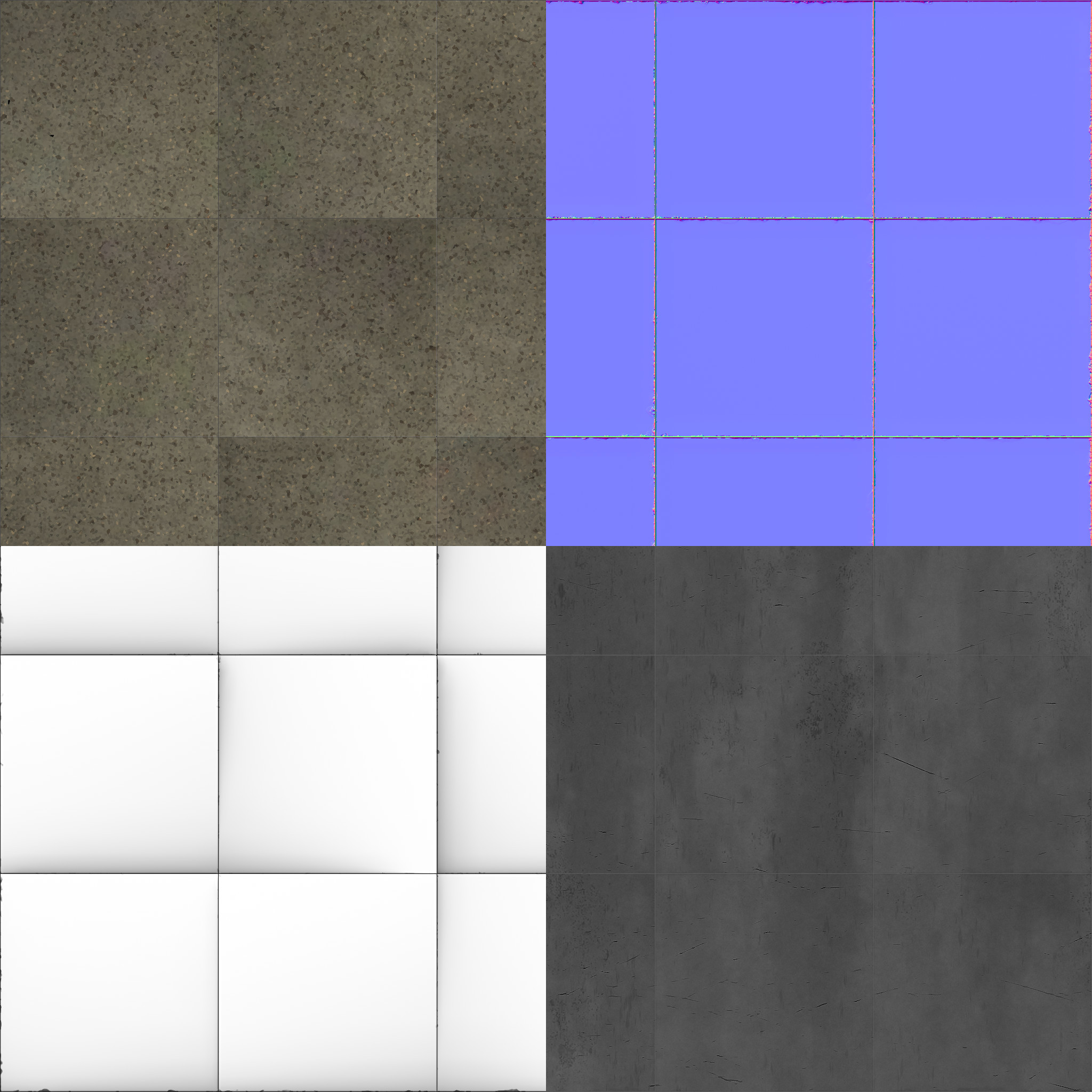 Station platform ground tile maps - made with Substance Designer