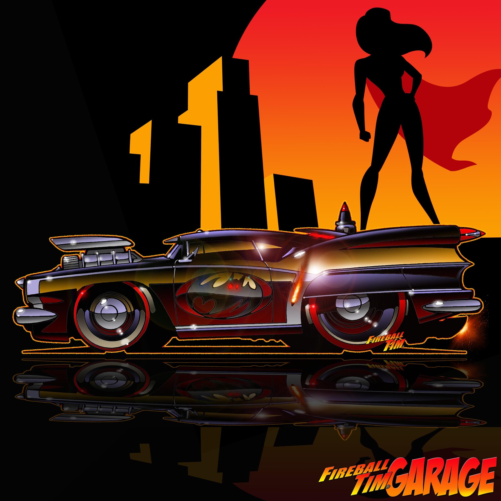 Batgirl 1955 Concept Art by Fireball Tim Garage