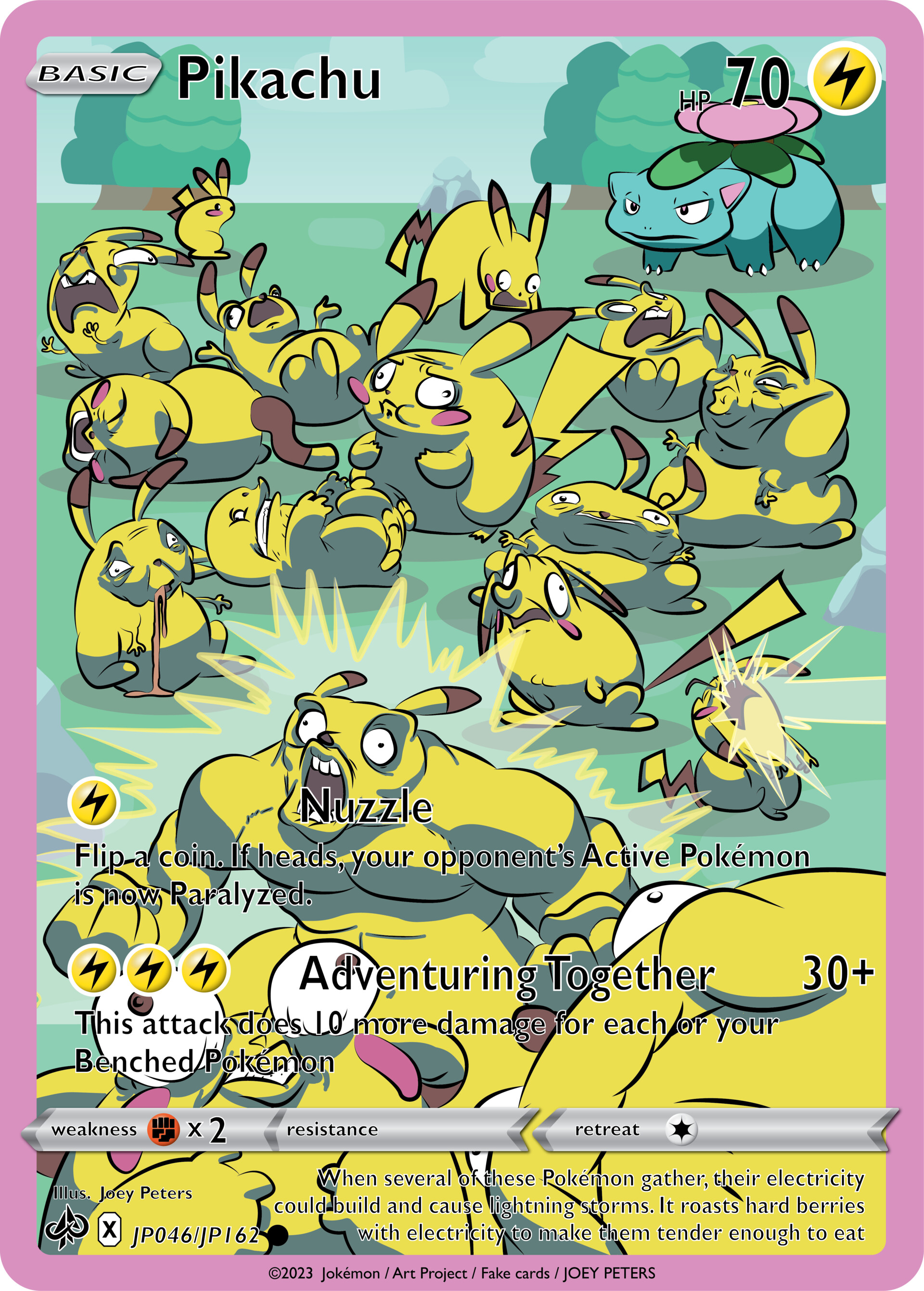 pokemon card fanart Bulbasaur V2 - 3D Printed Pokemon Card Wall Hanger | Fan Art main image 0