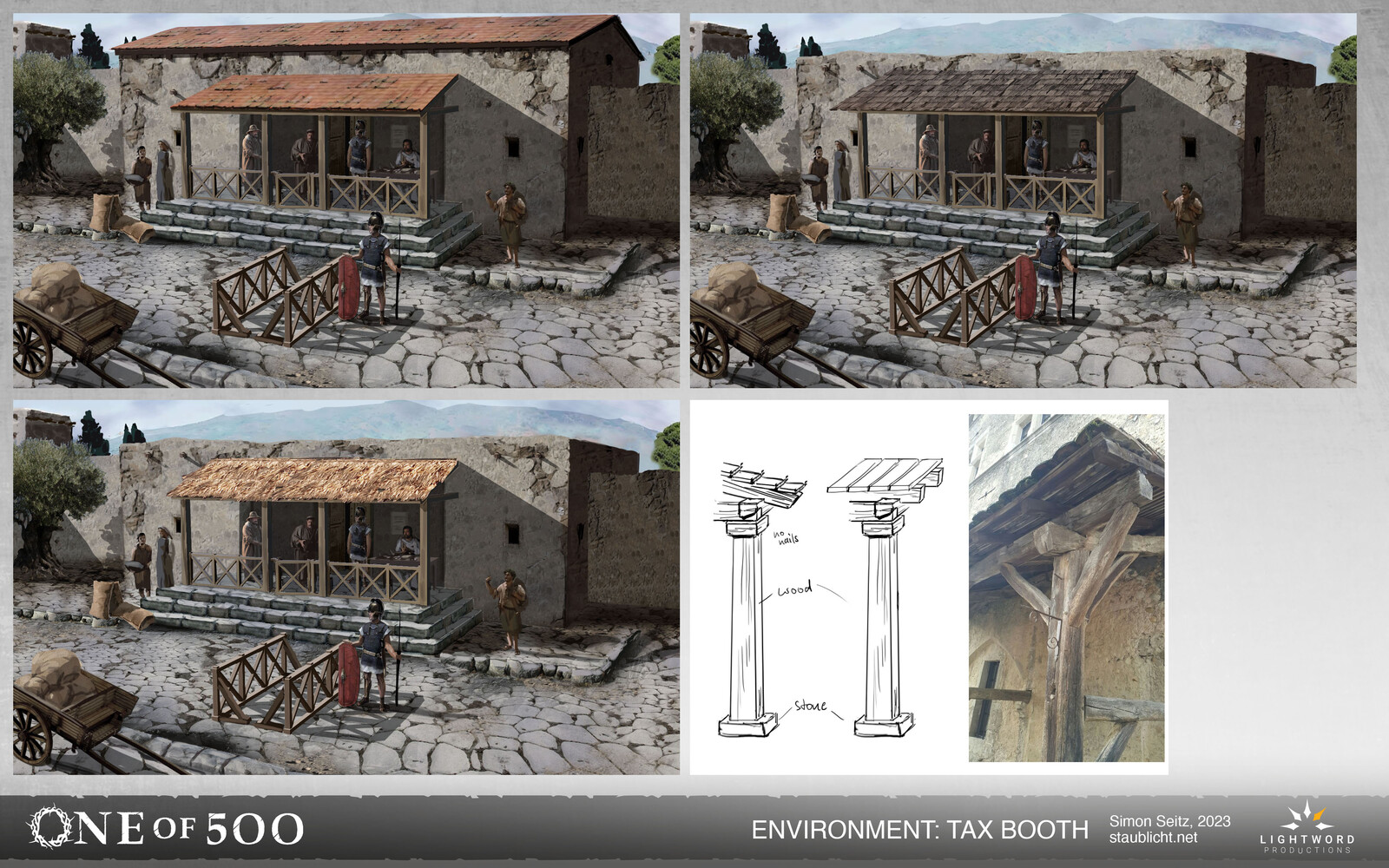 design of the tax booth on the main road near the harbour of Capernaum