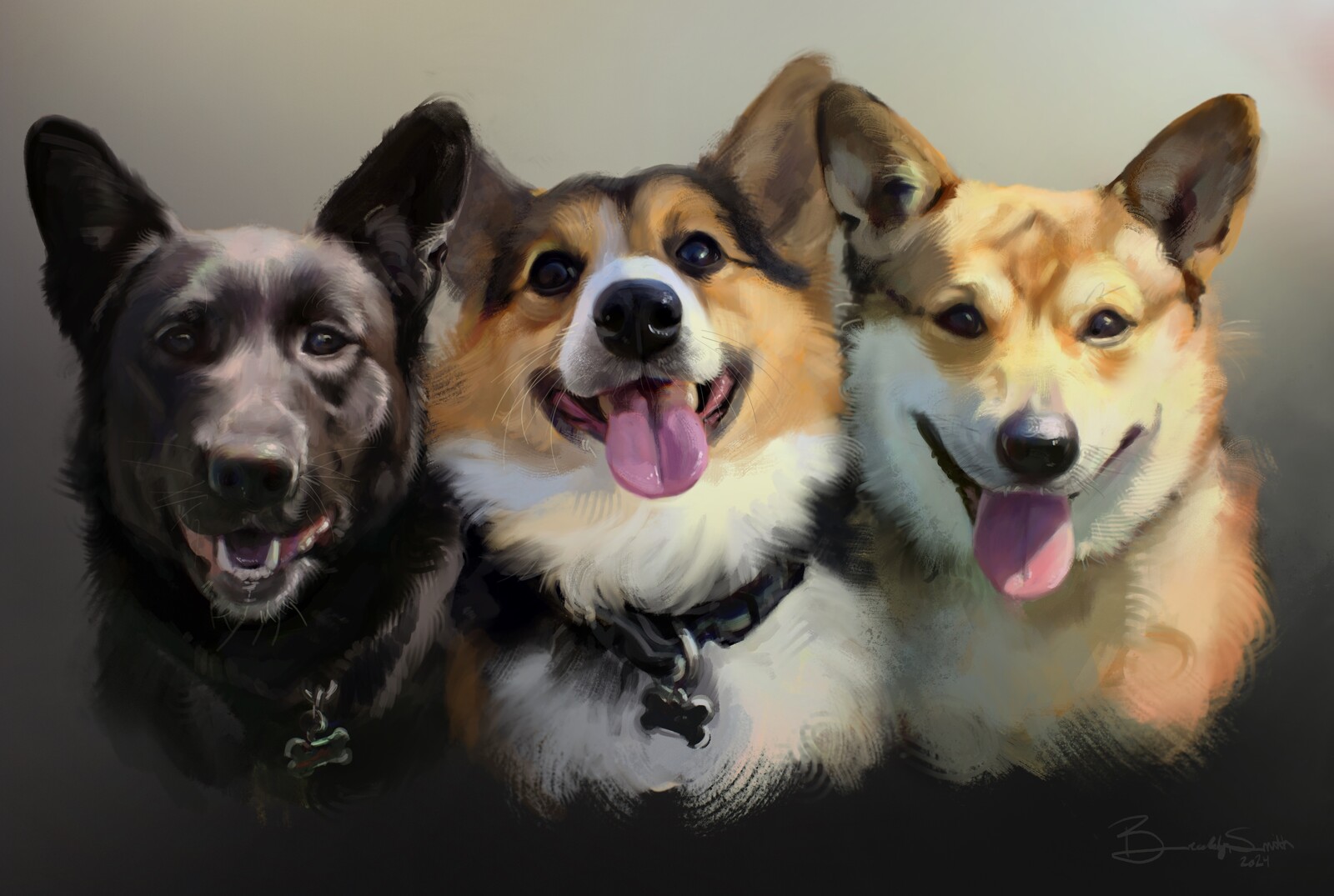 Pet portrait painting 