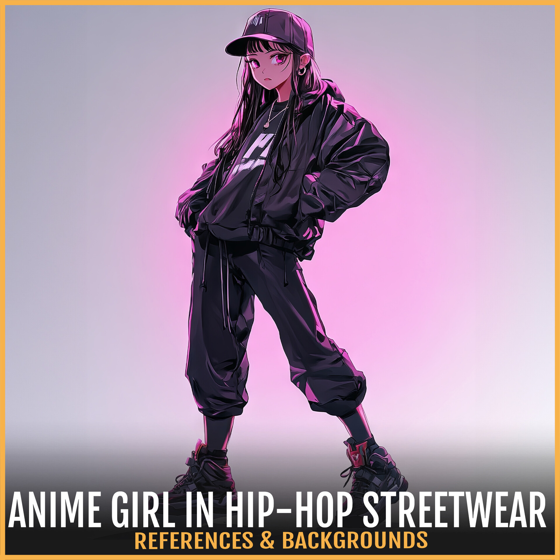 ArtStation - 505 Anime Girl in Hip-Hop Streetwear