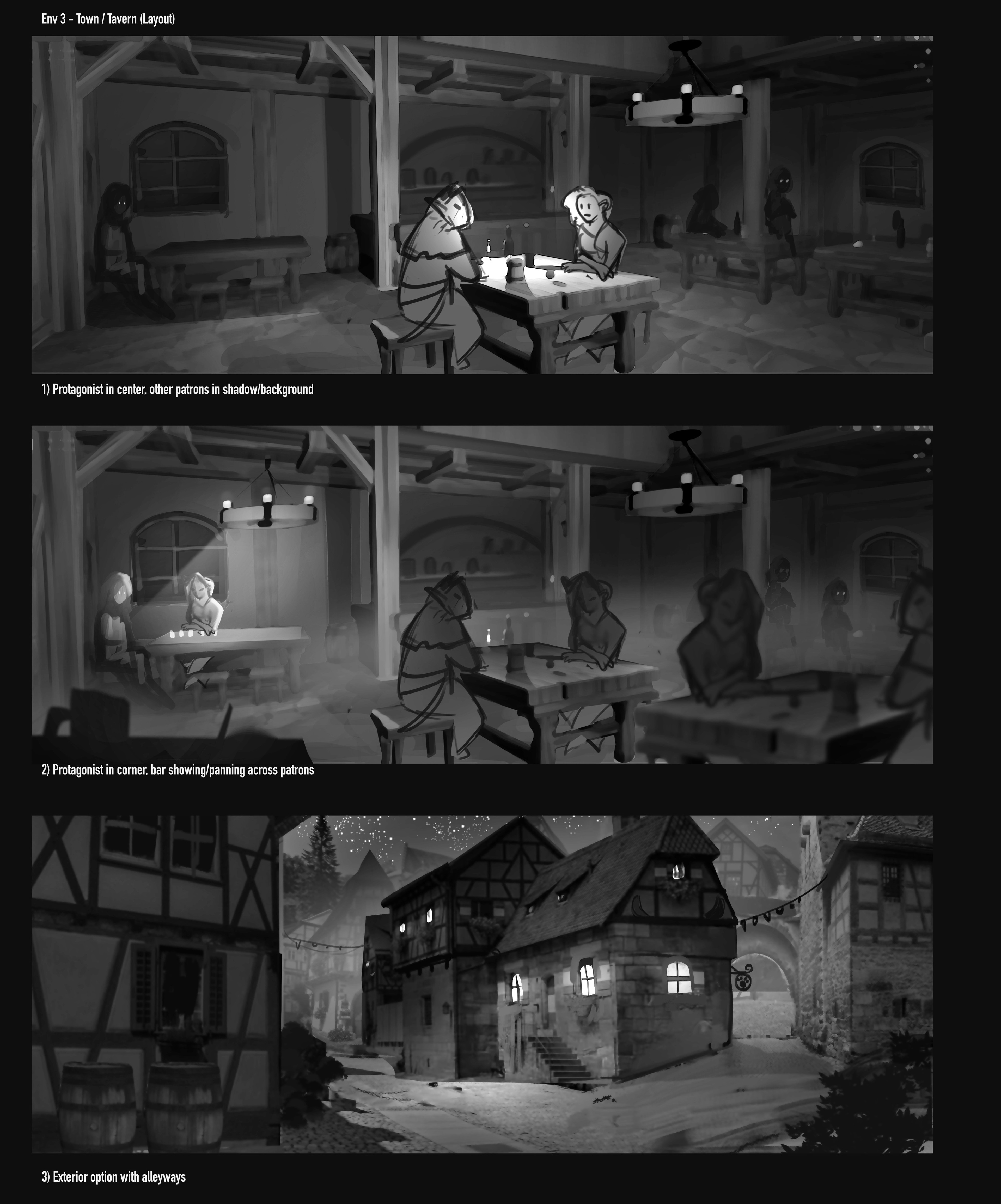 Quick and dirty early thumbnail exploration for the tavern.