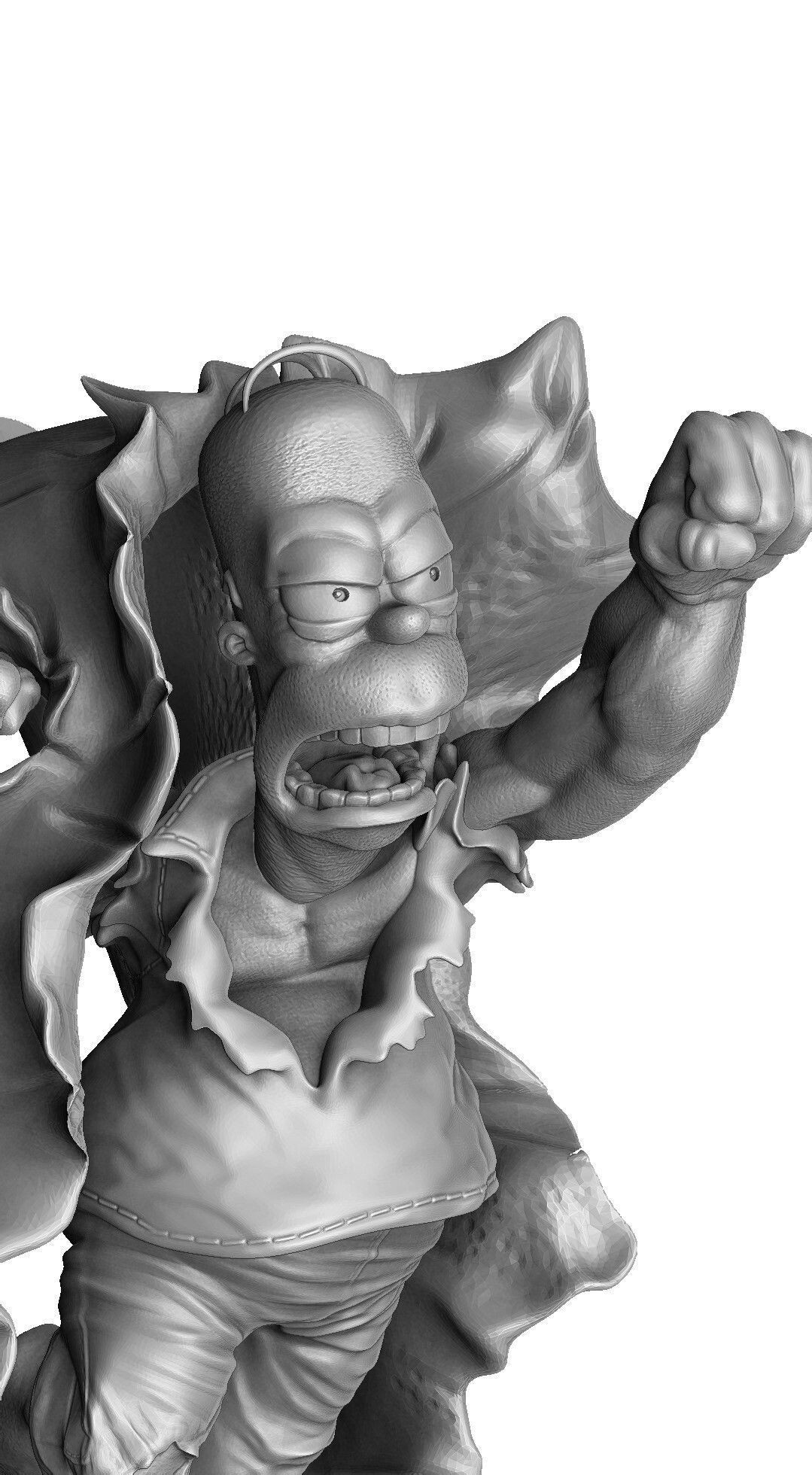 ArtStation Homer Simpson as a Hulk for 3d printing STL