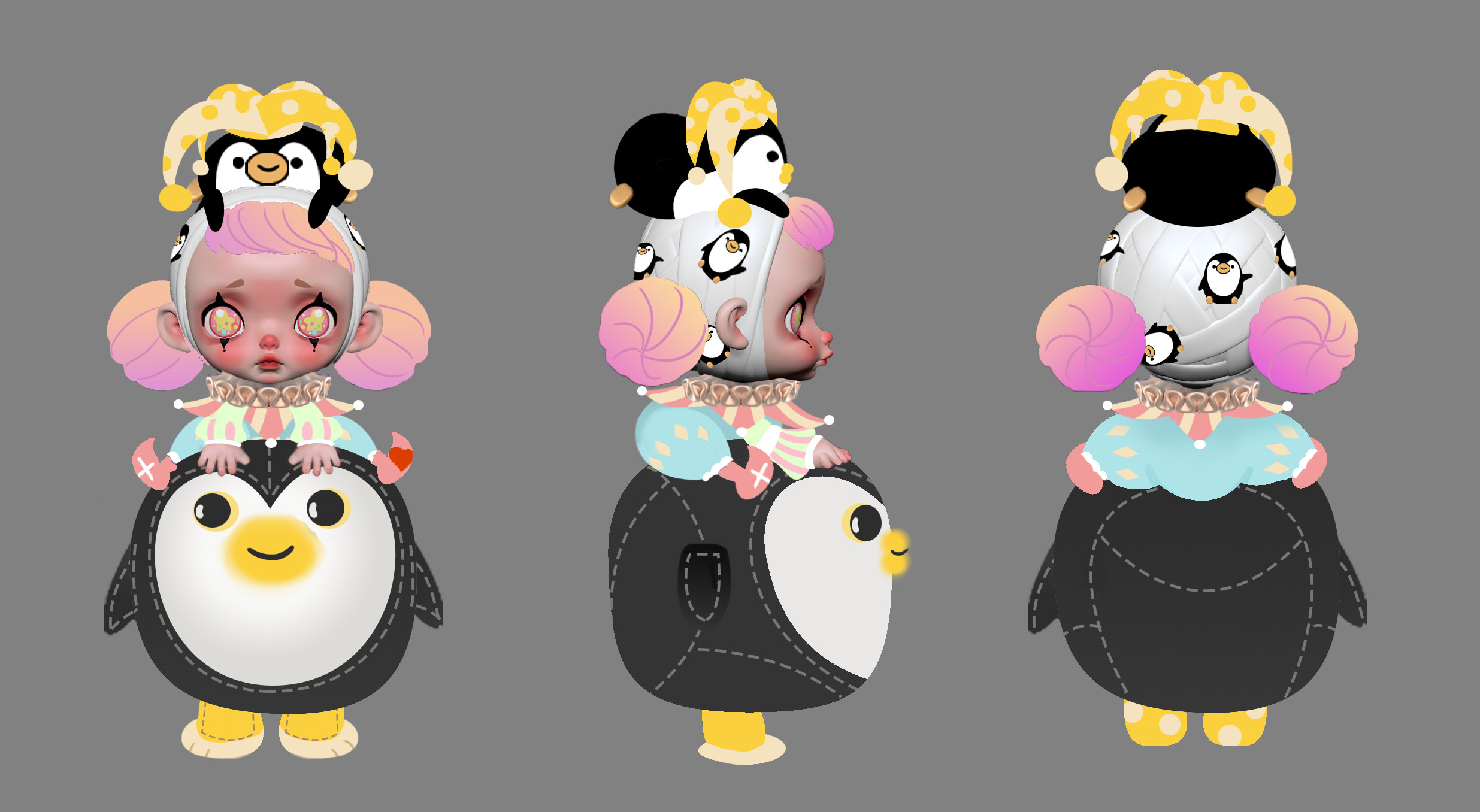 Collaboration collection with character PUPU the penguin from Tencent