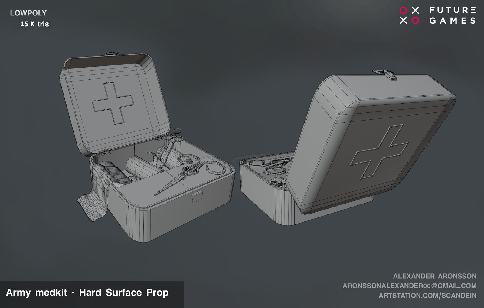 Wireframe of lowpoly