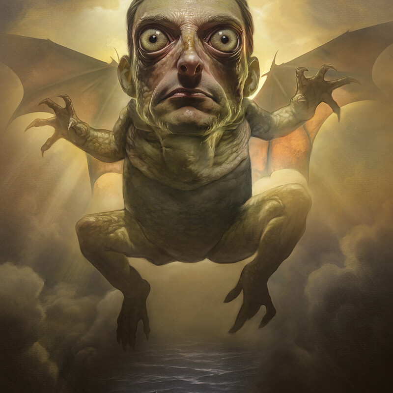 Human Bat Frog for Weird N.J. Magazine by Ryan Doan