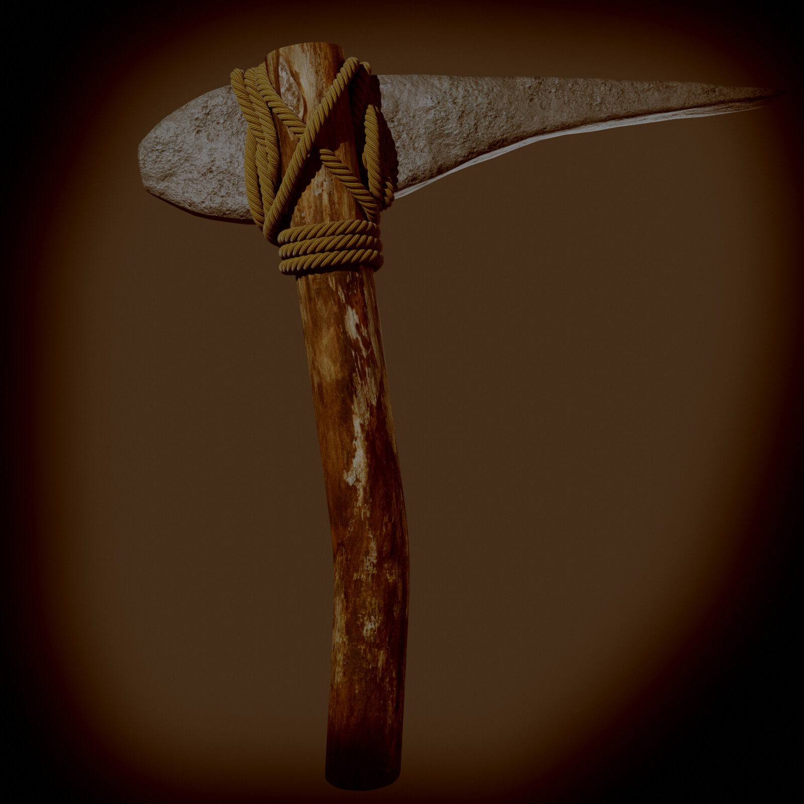 Stone Pickaxe Icon (Post comp in Blender)