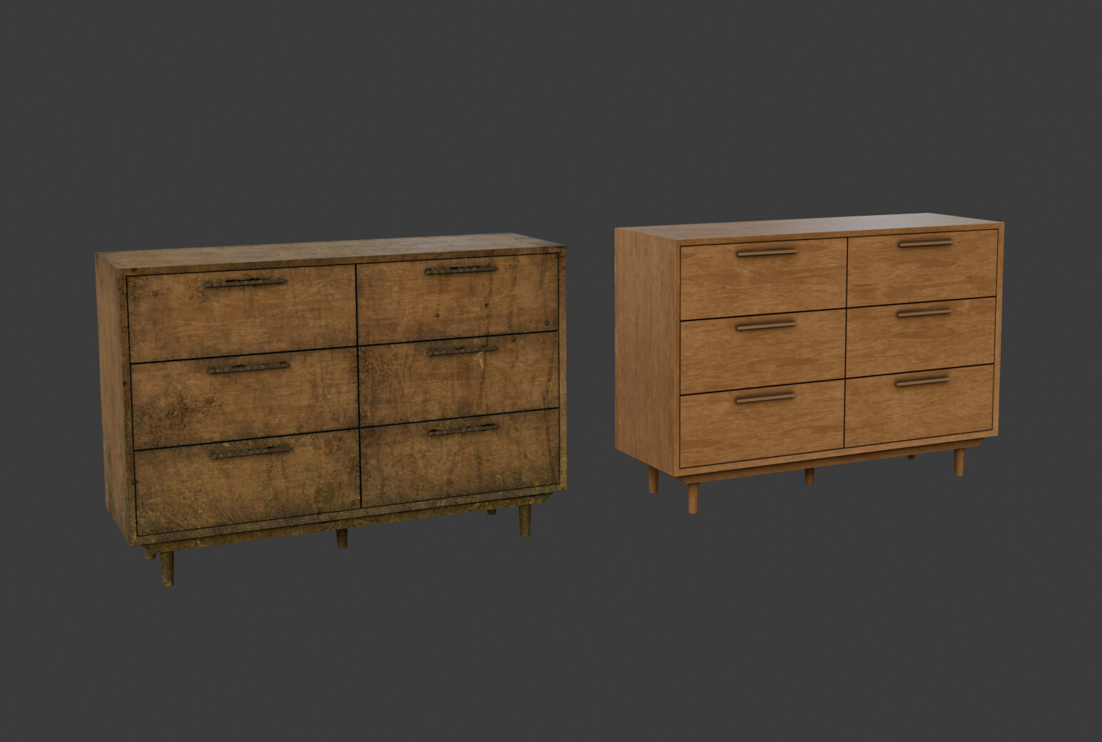 Props - Wood Shelf - Clean & Dirty